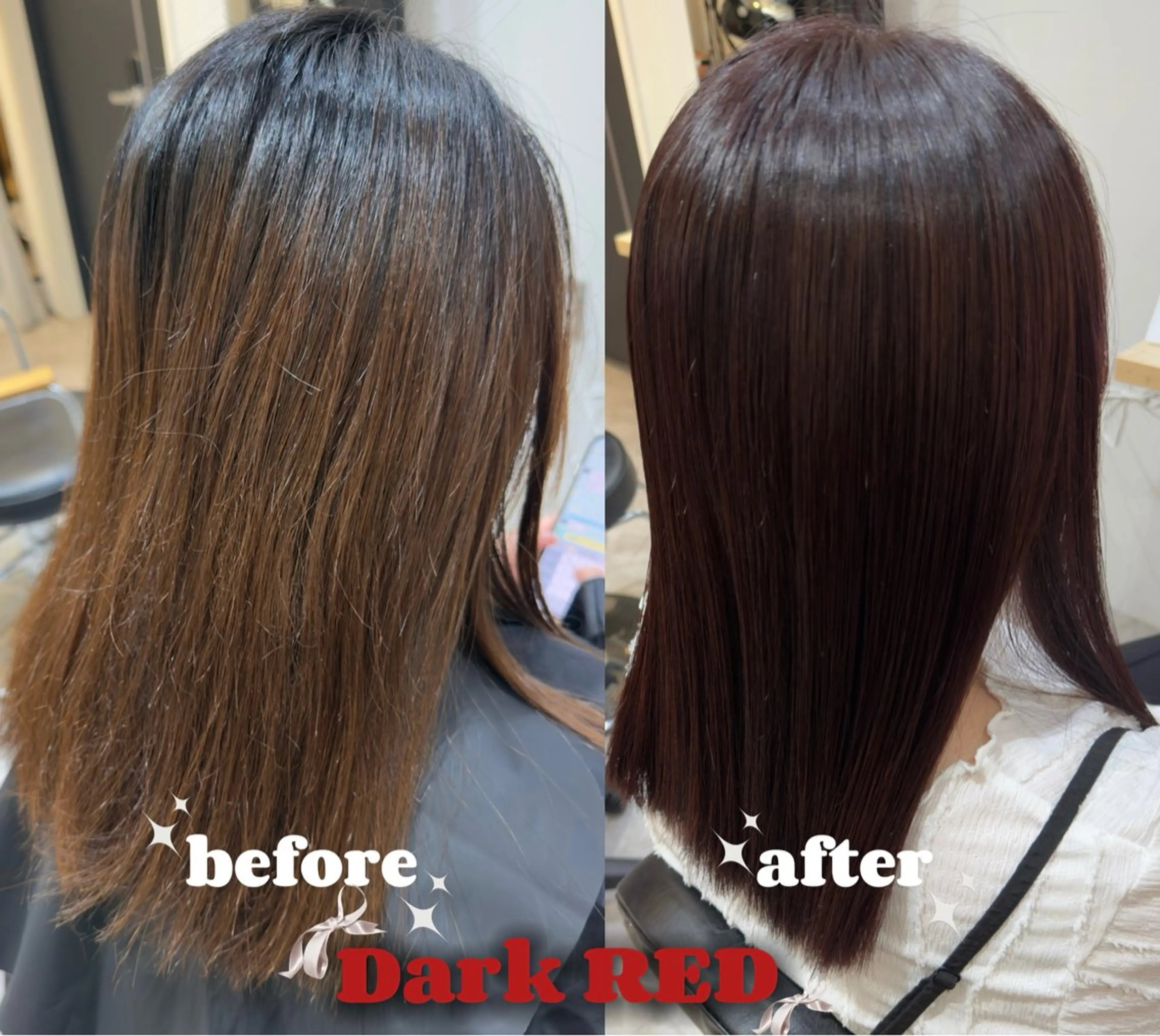 セミロング カラー 縮毛矯正 廣岡 慶紀のヘアスタイル