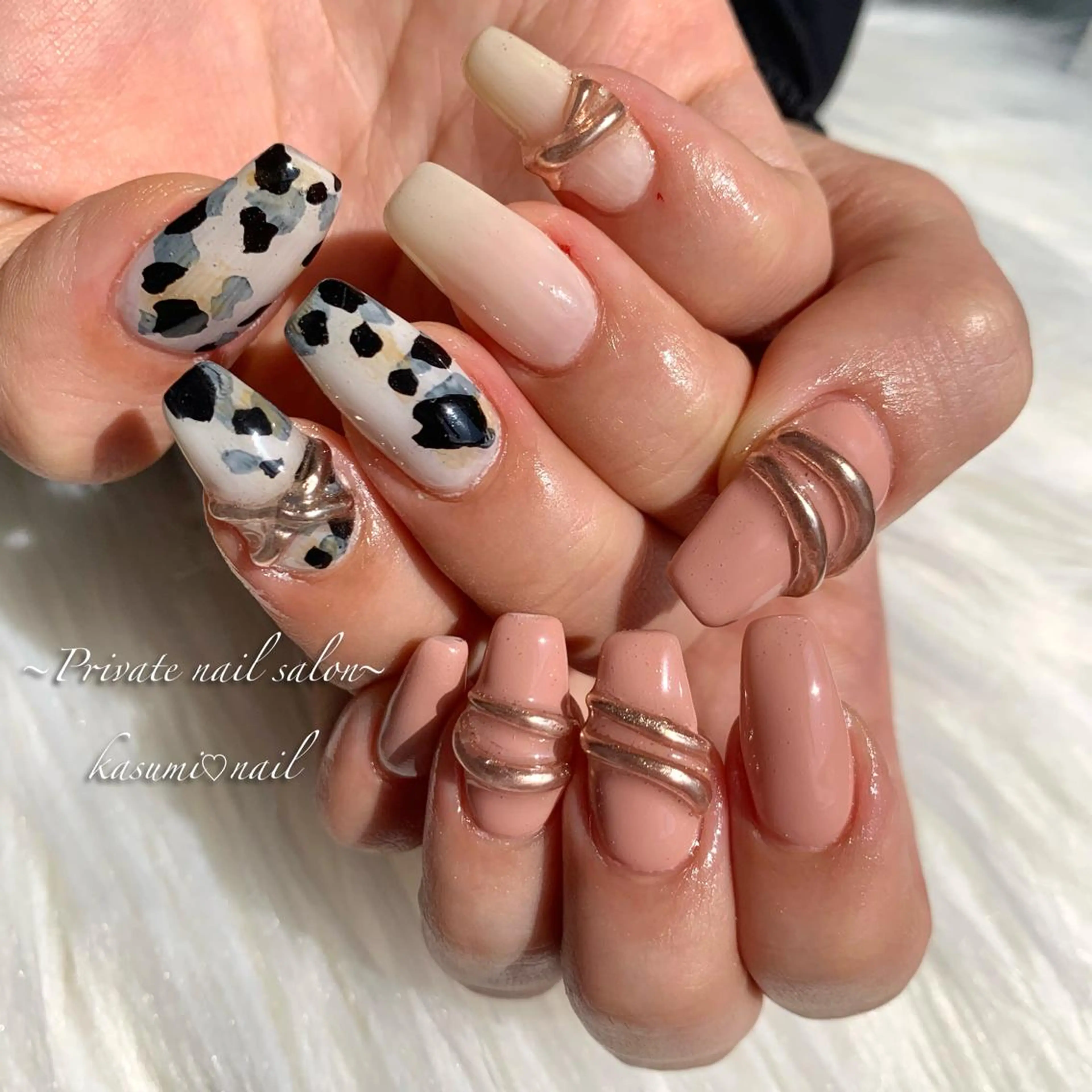 ネイル アートネイル ラメ(グリッター) マグネットネイル ミラーネイル 持ち込み KASUMI♡ Nailのネイルデザイン