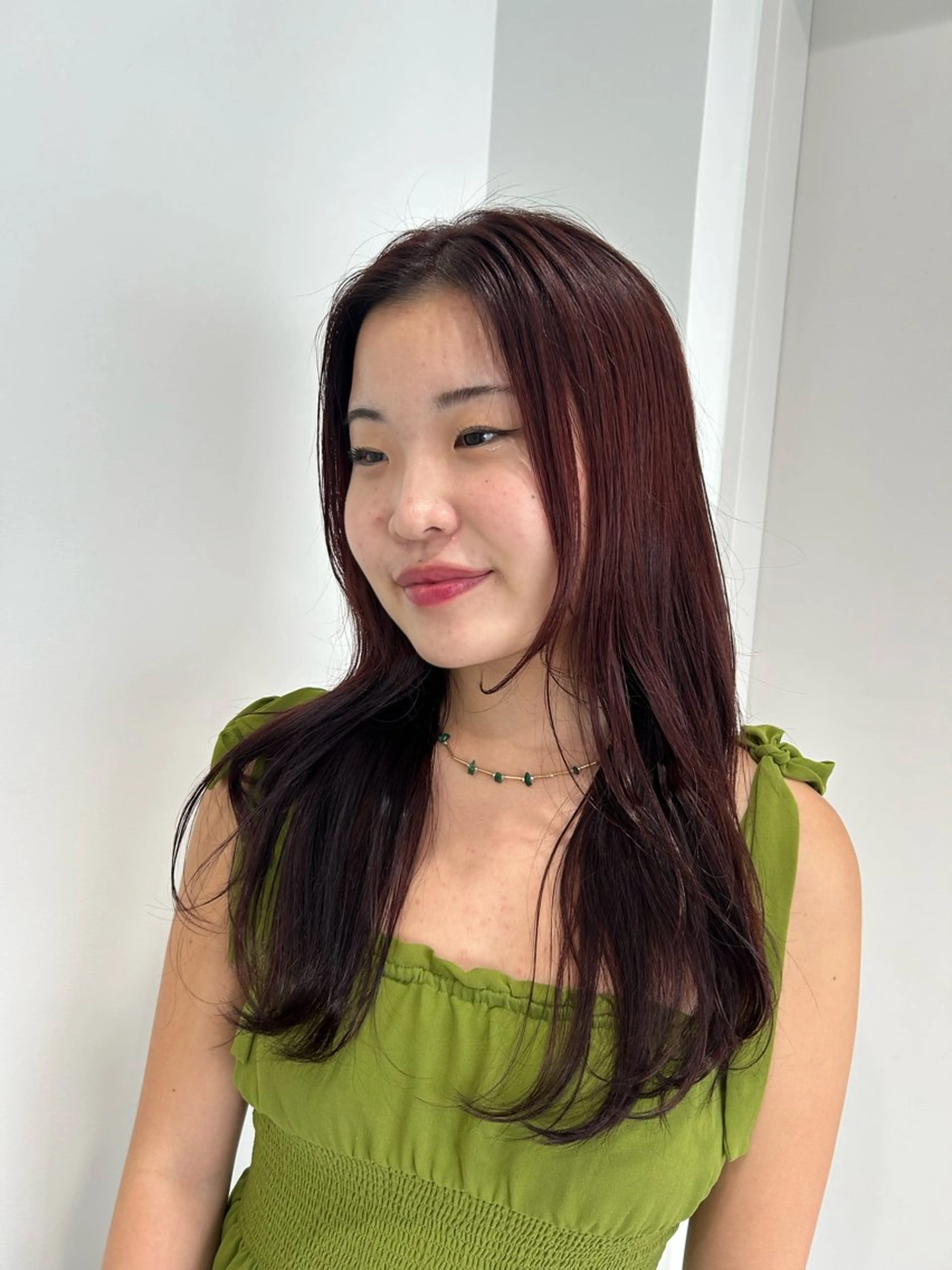 ロング カラー カット 縮毛矯正 愛結 暖色カラー🎀🩰のヘアスタイル