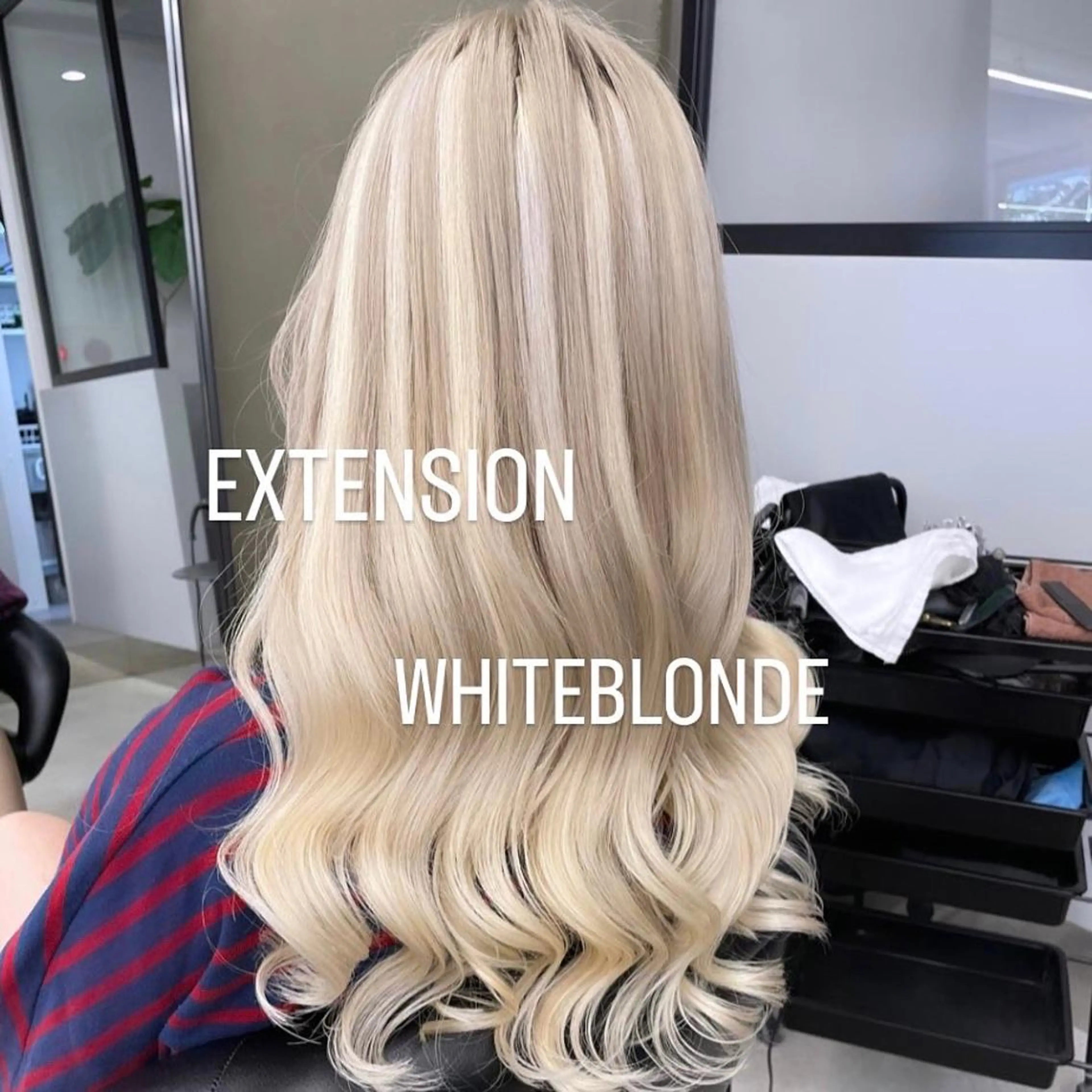 ロング エクステ エクステ🩵ブリーチ 韓国ヘア🩵KAEのヘアスタイル