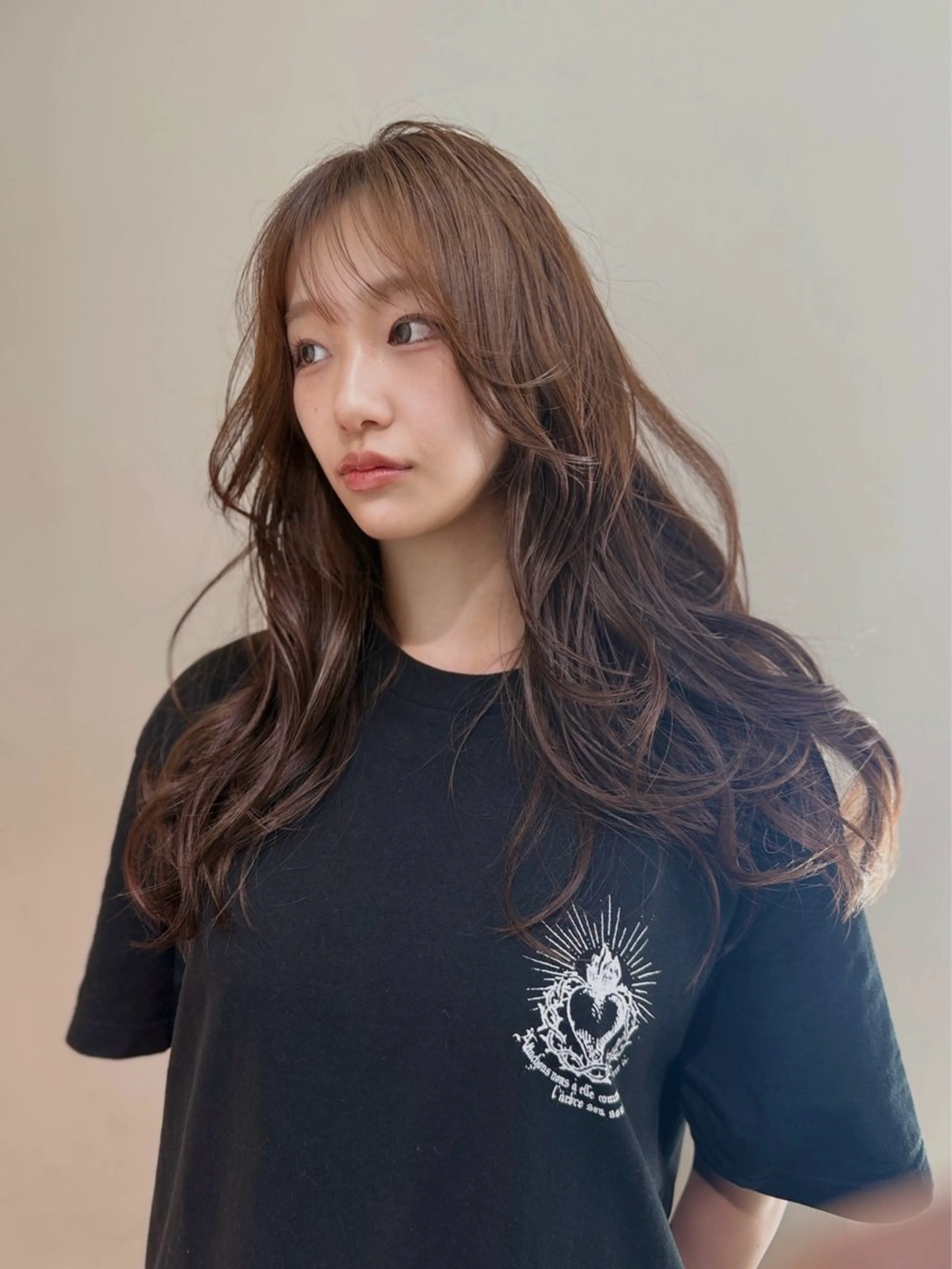 ロング カラー アディクシーカラー バレイヤージュ ブリーチ デザインカラー ダブルカラー カット ヘアカラー トリートメント opus 店長大和 レイヤー/赤み消しのヘアスタイル