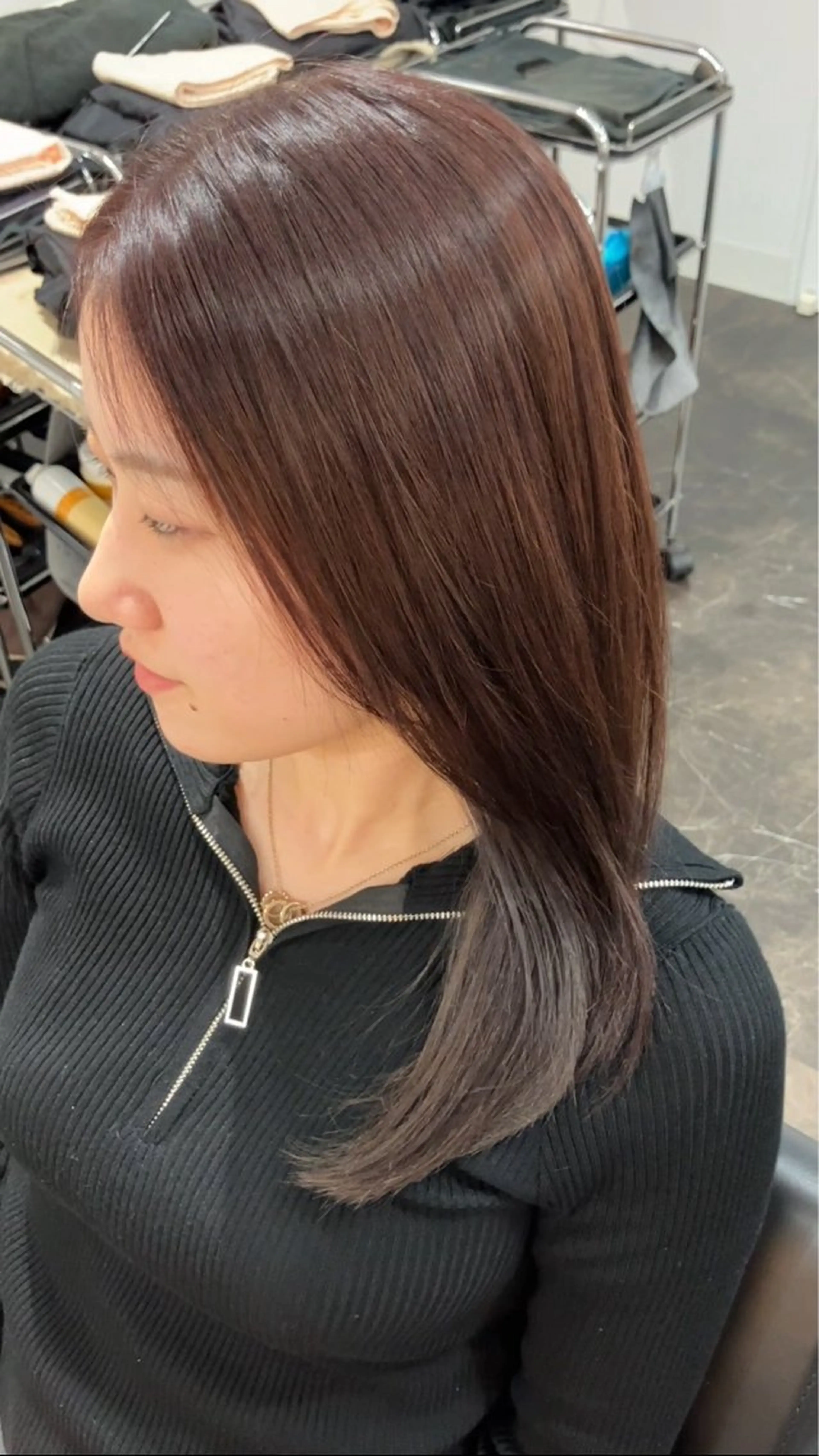 【インナーモデル募集】インナーカラー+オンカラー🩵の写真