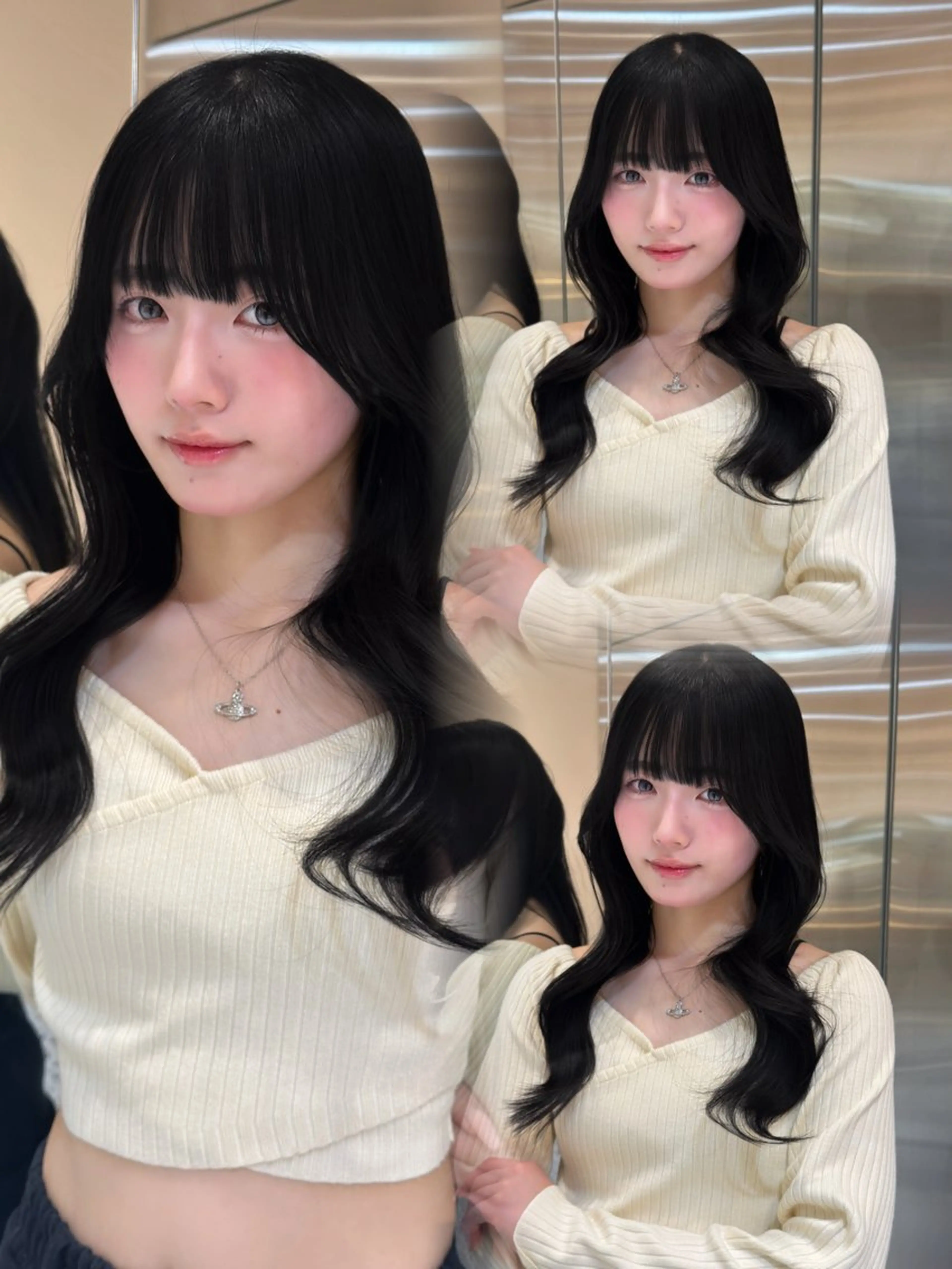 ロング カラー 髪質改善 トリートメント カット ヘアカラー トリートメント 絶対垢抜けレイヤー/ 透明感カラーリョウヤのヘアスタイル