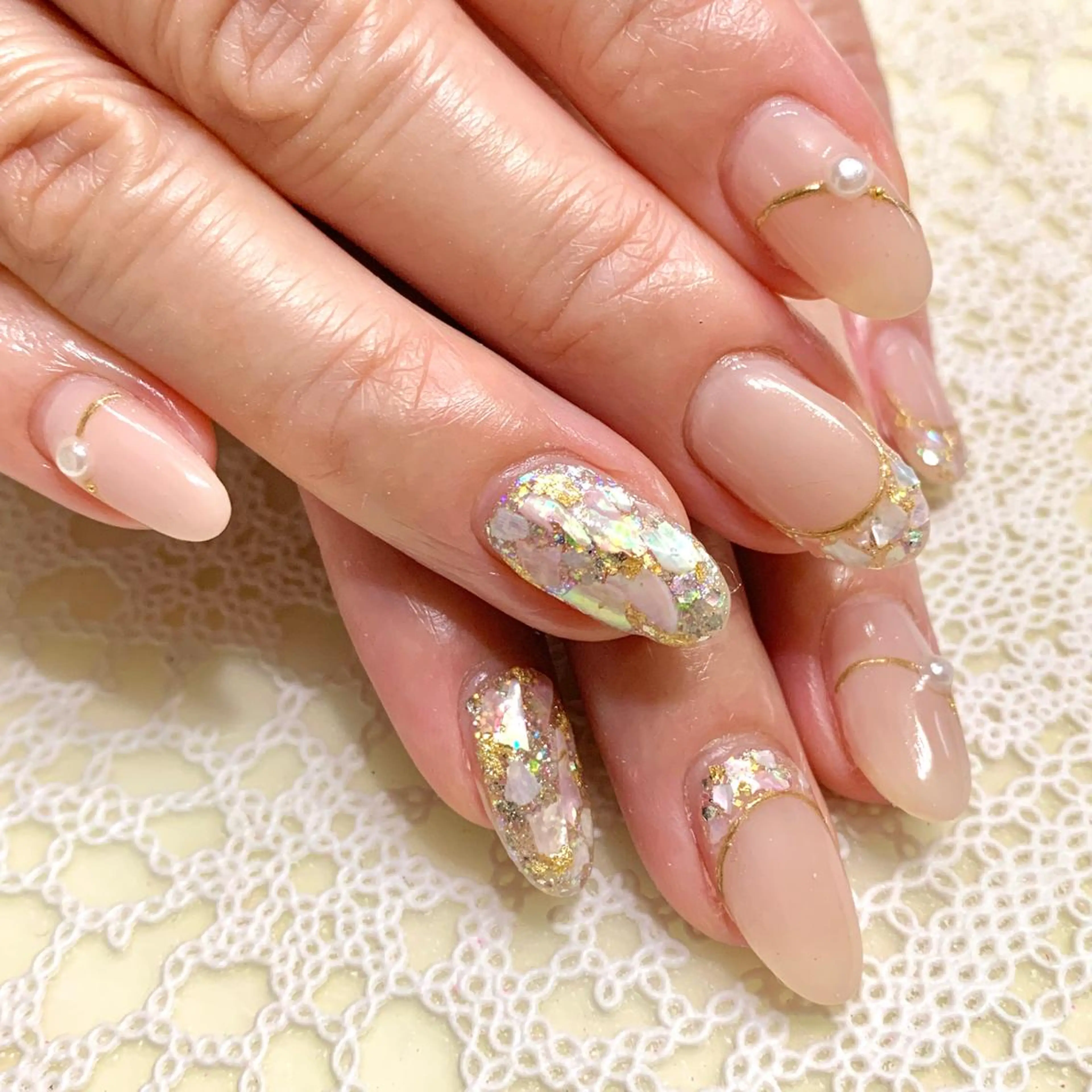 ネイル キラキラネイル nonaMe 森のネイルデザイン