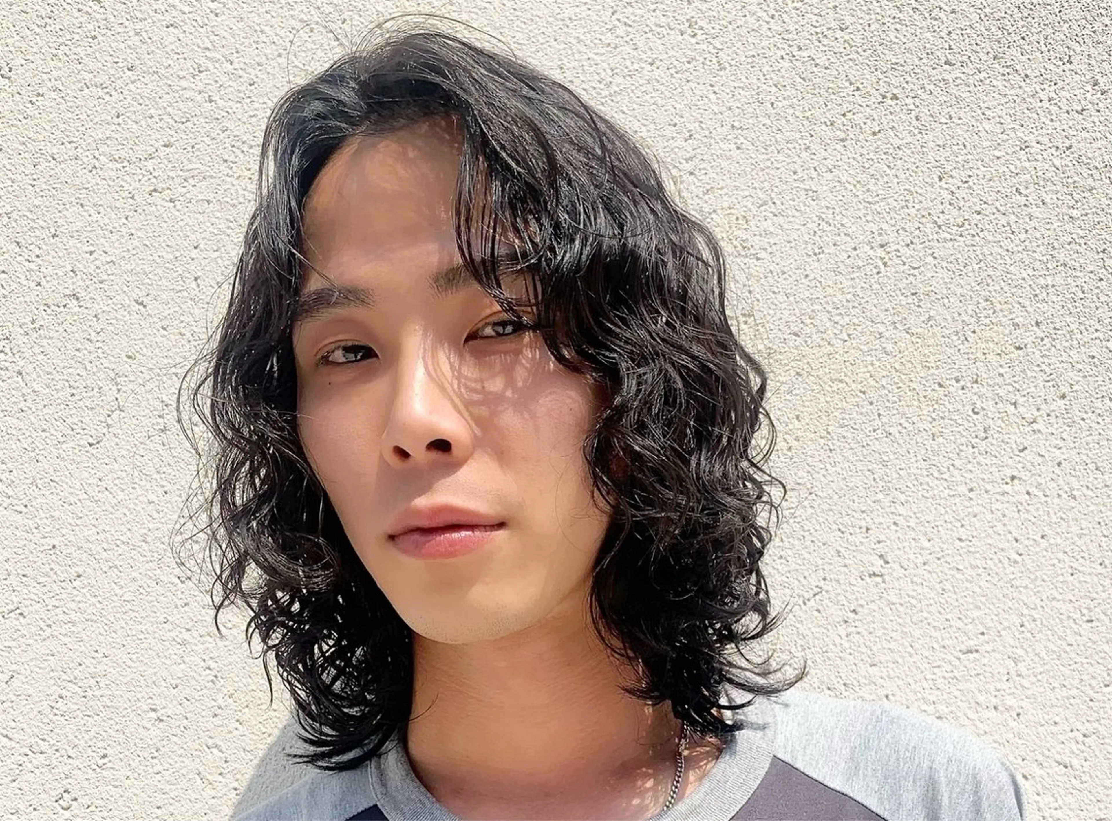 ロング パーマ ヘアアレンジ メンズ カット パーマ fifth 石川 凪のヘアスタイル