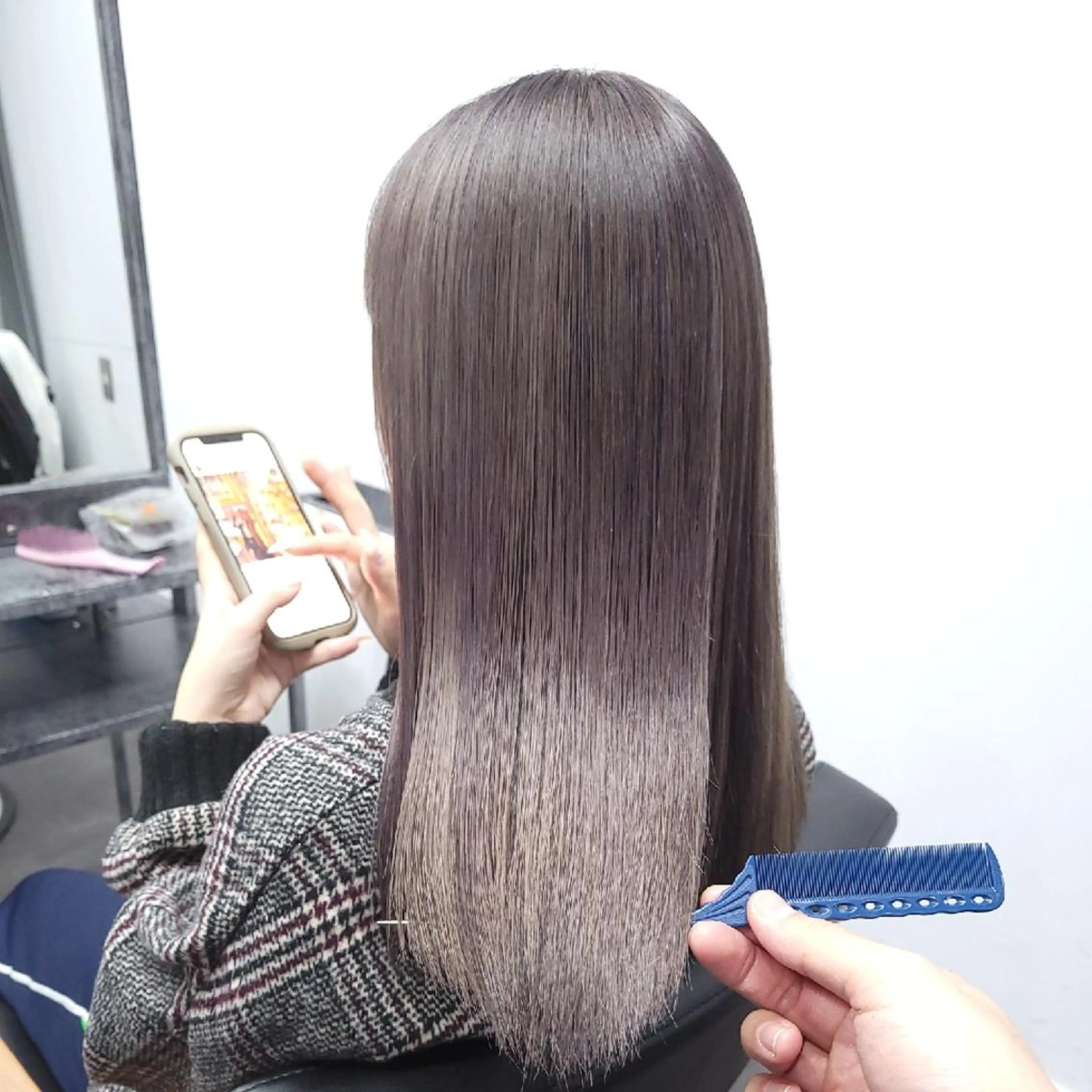 セミロング ヘアカラー トリートメント 平田 広大のヘアスタイル