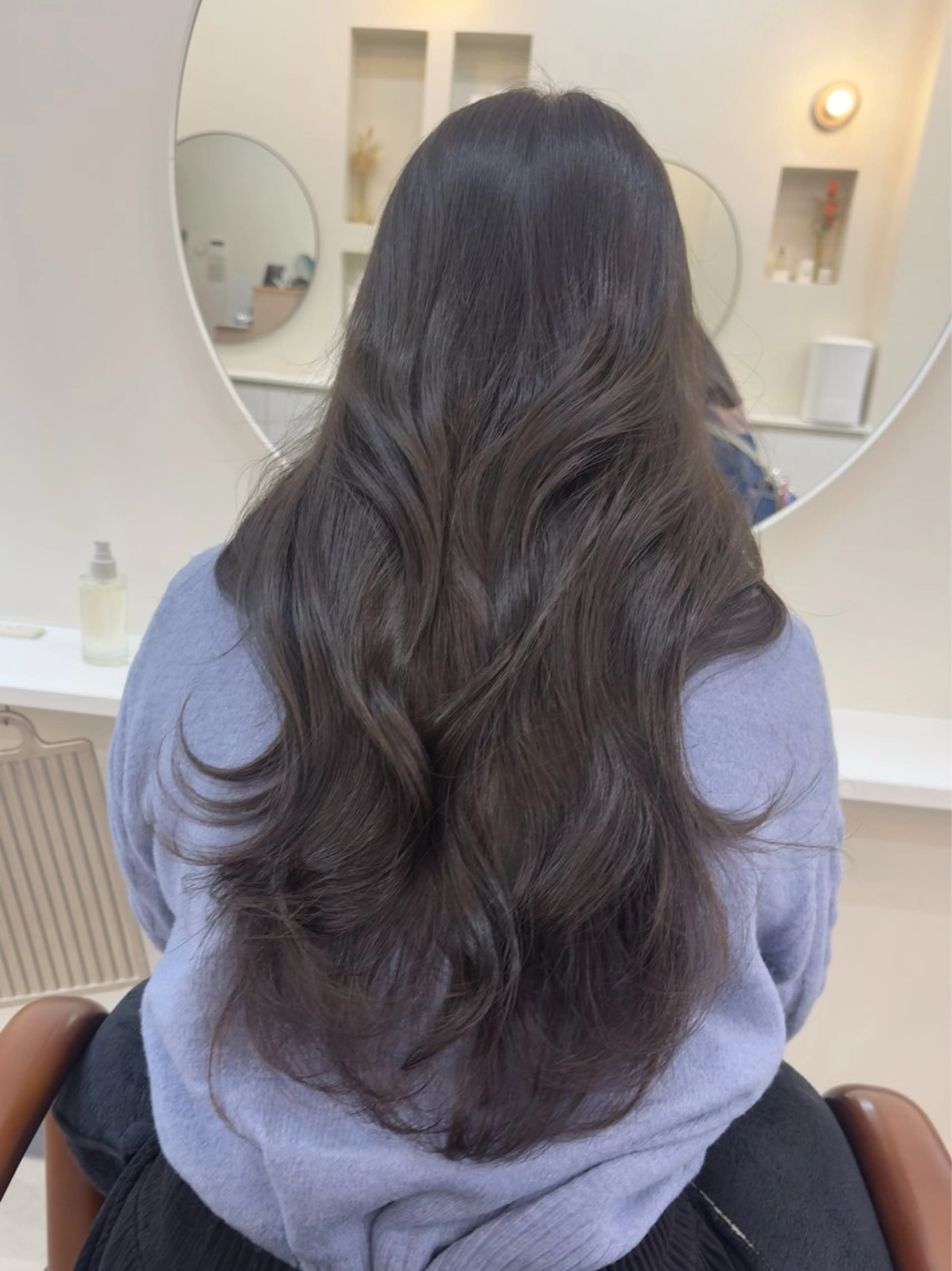 ロング カラー 透明感カラー くびれヘア 顔周りカット カット ヘアカラー トリートメント レイヤー/顔周り /いいぬまみかのヘアスタイル