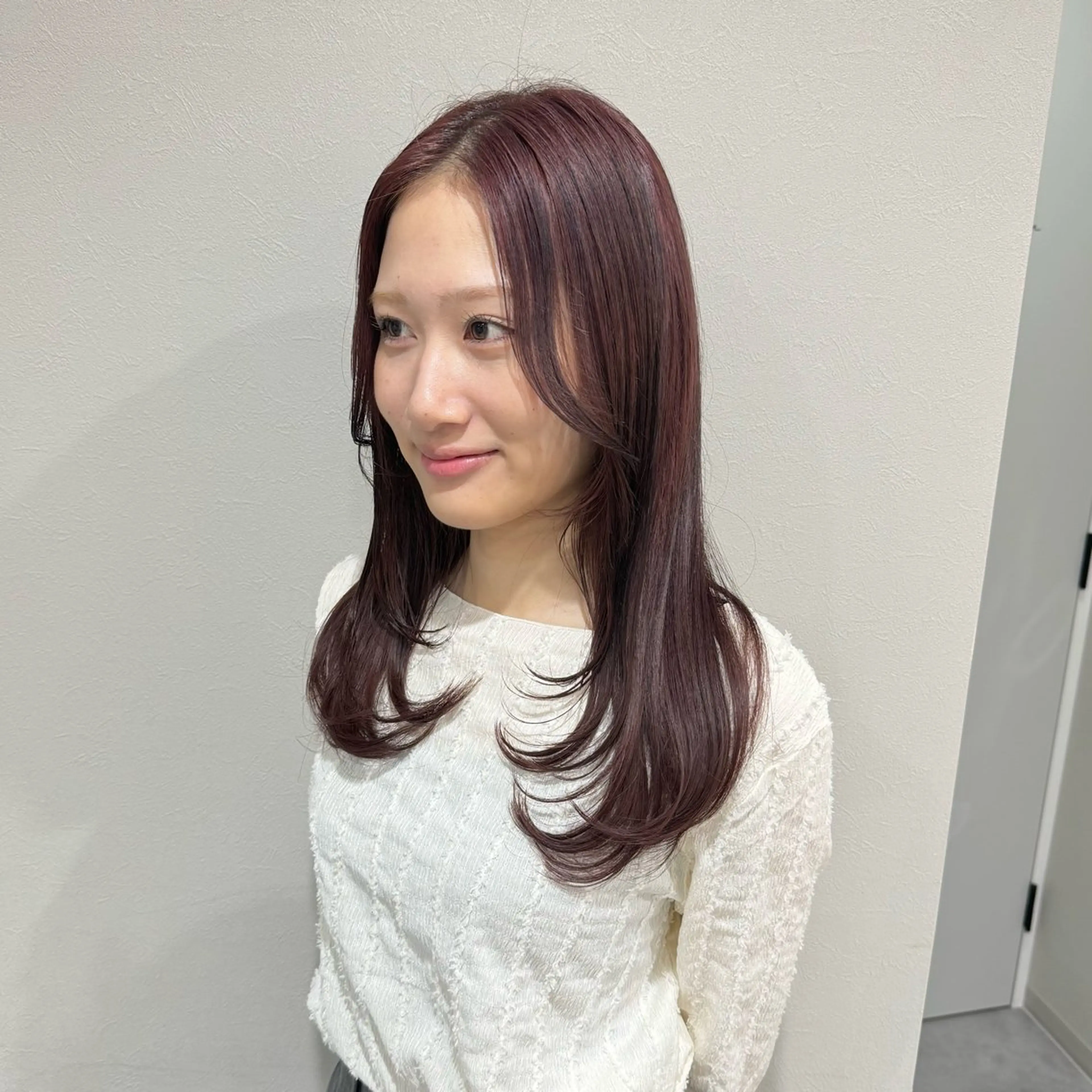 セミロング カラー カット ヘアカラー トリートメント 江本真由香 透明感/艶カラー🍃のヘアスタイル