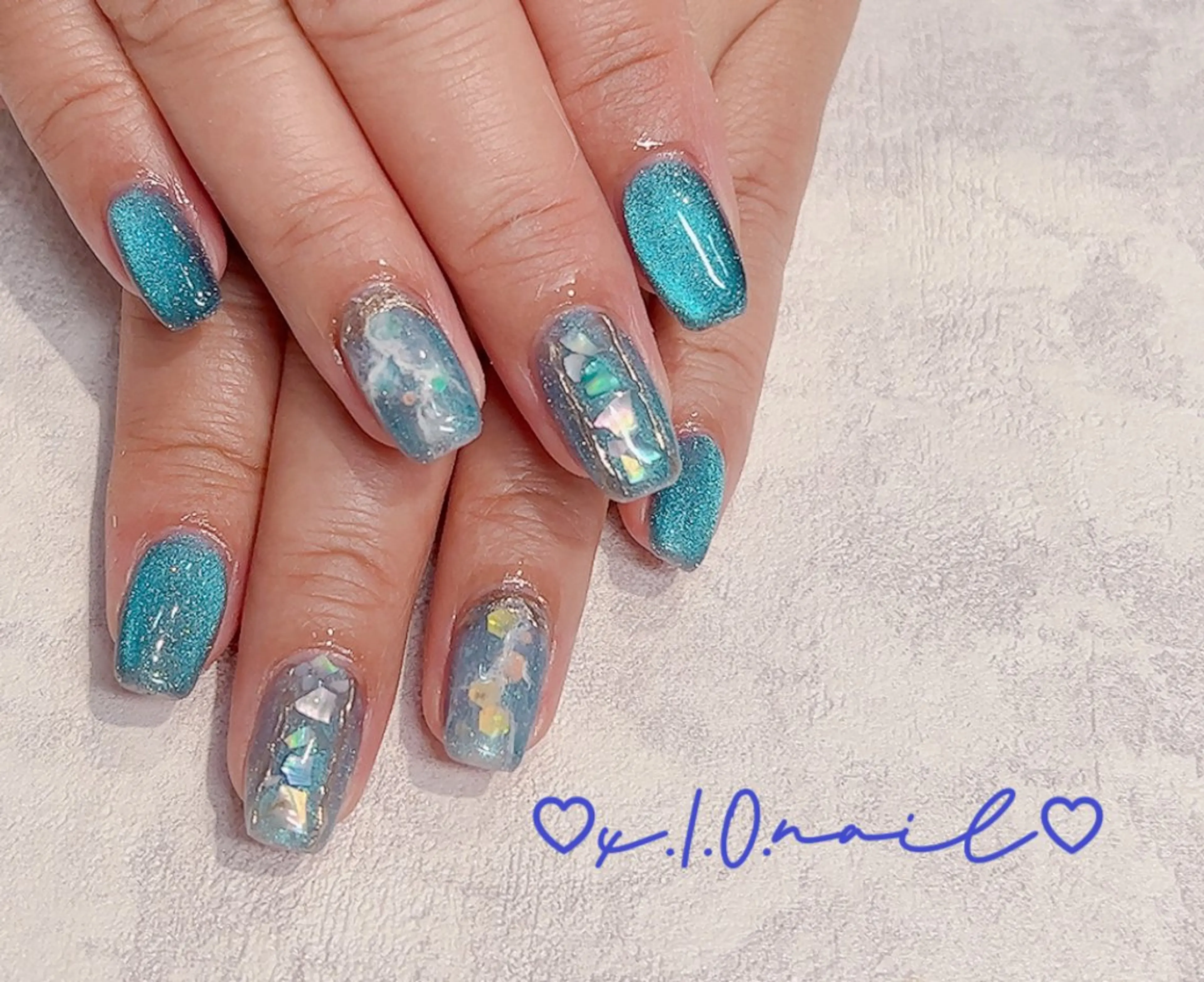 ネイル アニマル柄 アートネイル マグネットネイル 持ち込み ニュアンスネイル ハンドネイル x.1.0.nail ♡Cのネイルデザイン