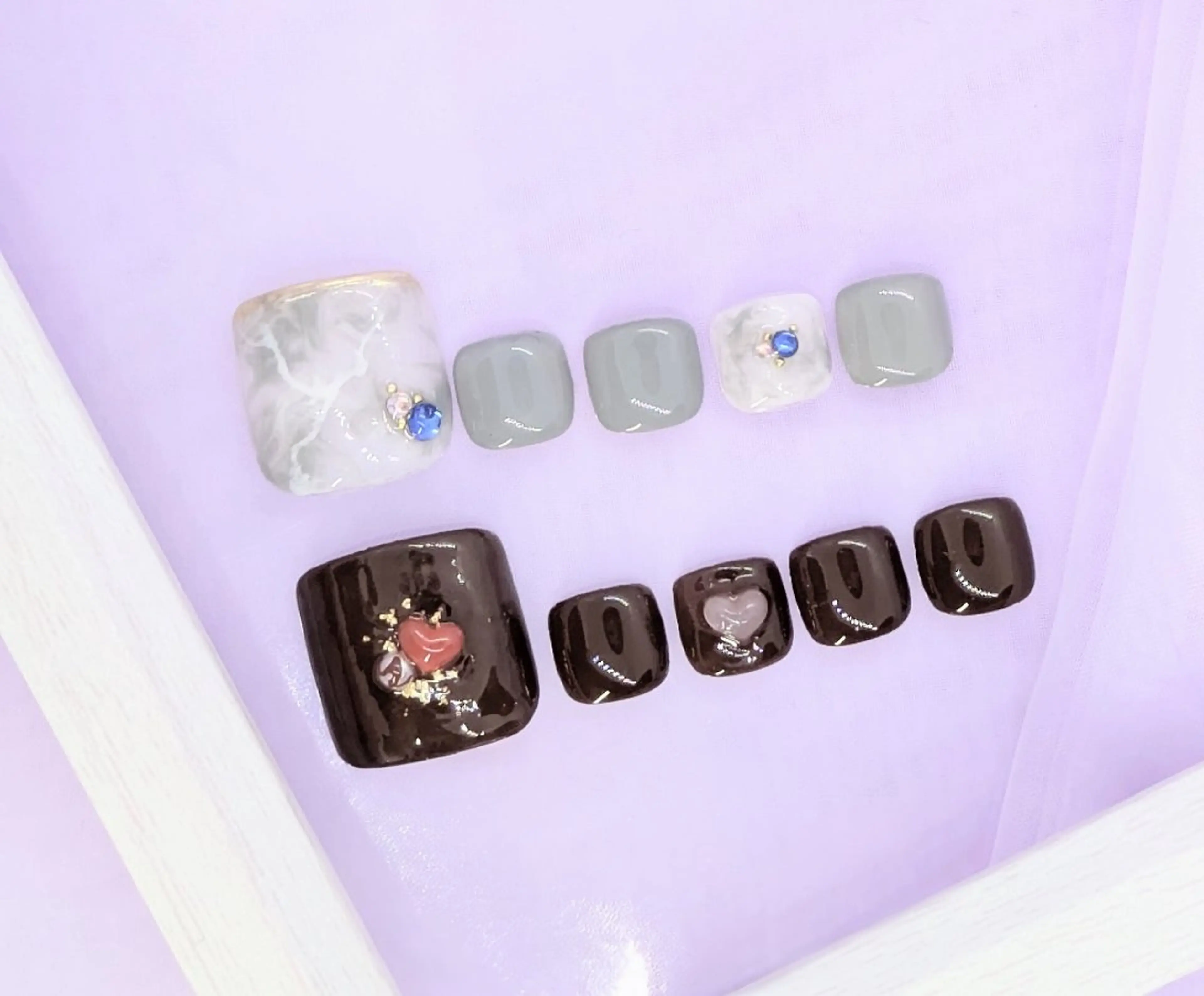 ネイル フットネイル imaichise 🧡💜推しネイルのネイルデザイン
