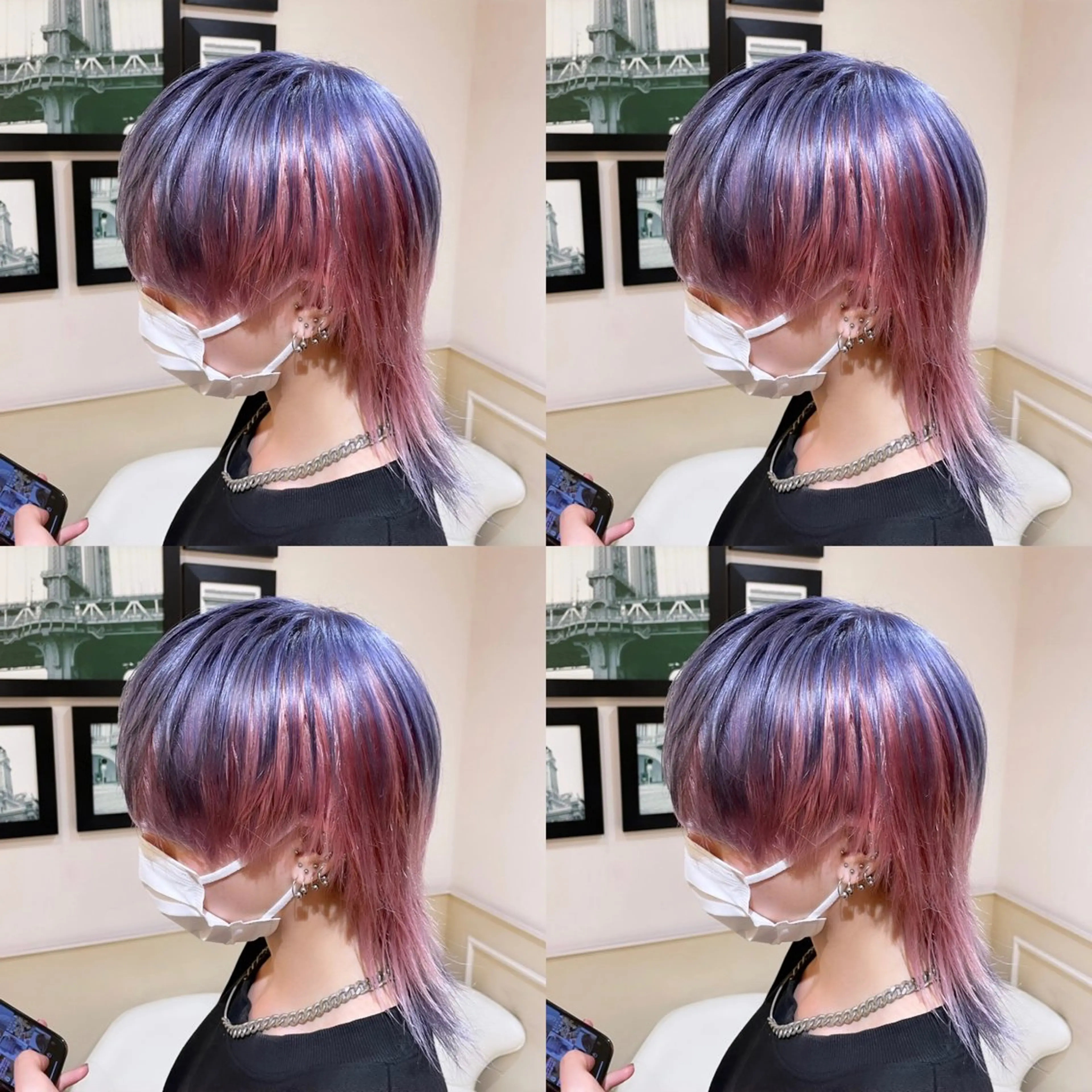 ショート カラー ブルーカラー ブルーラベンダー ラベンダーカラー ピンクカラー 🌟トップデザイナー 高橋🌟のヘアスタイル