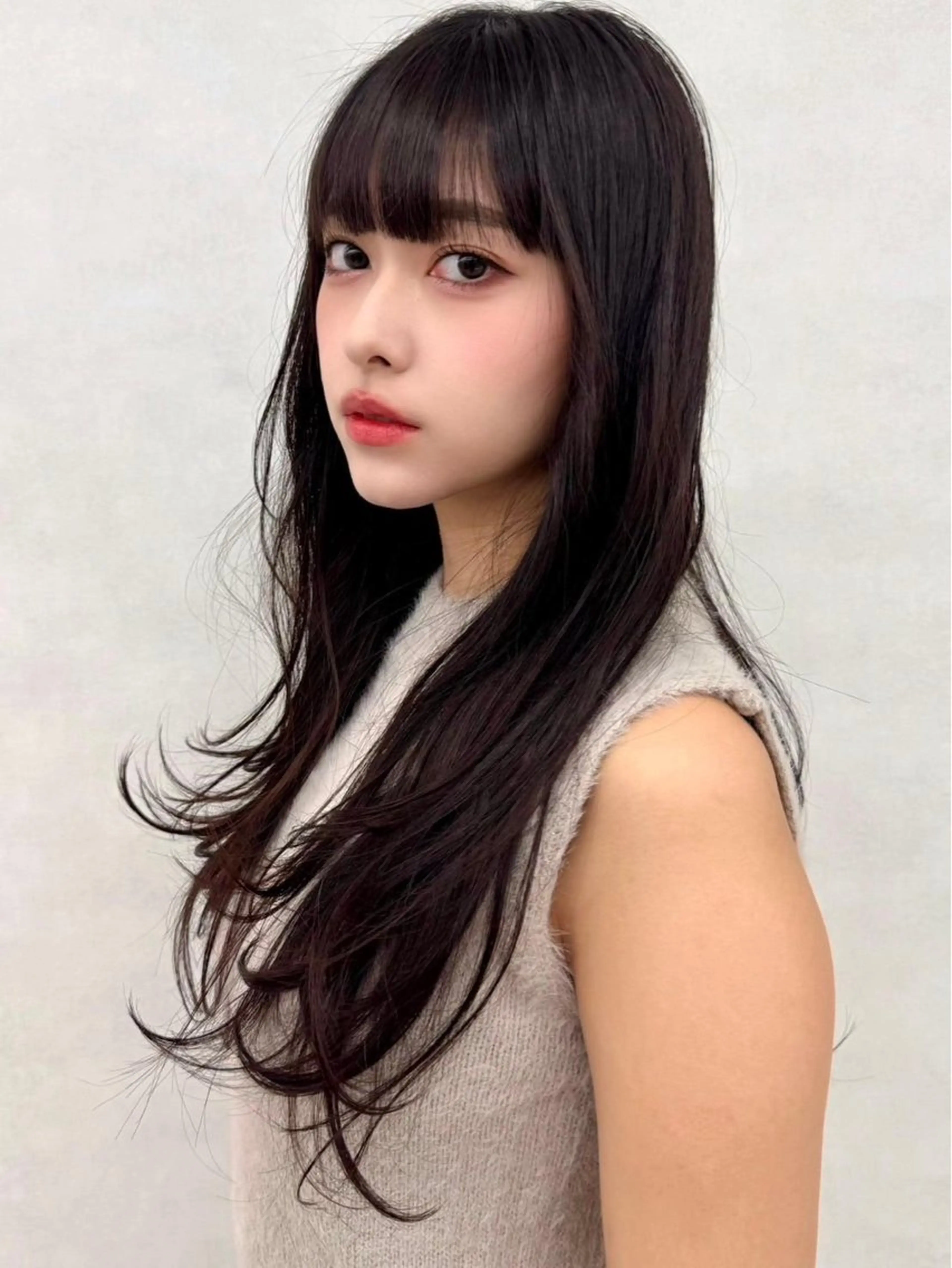 ロング 🇰🇷韓国レイヤー ケアカラー／田川佑紀のヘアスタイル