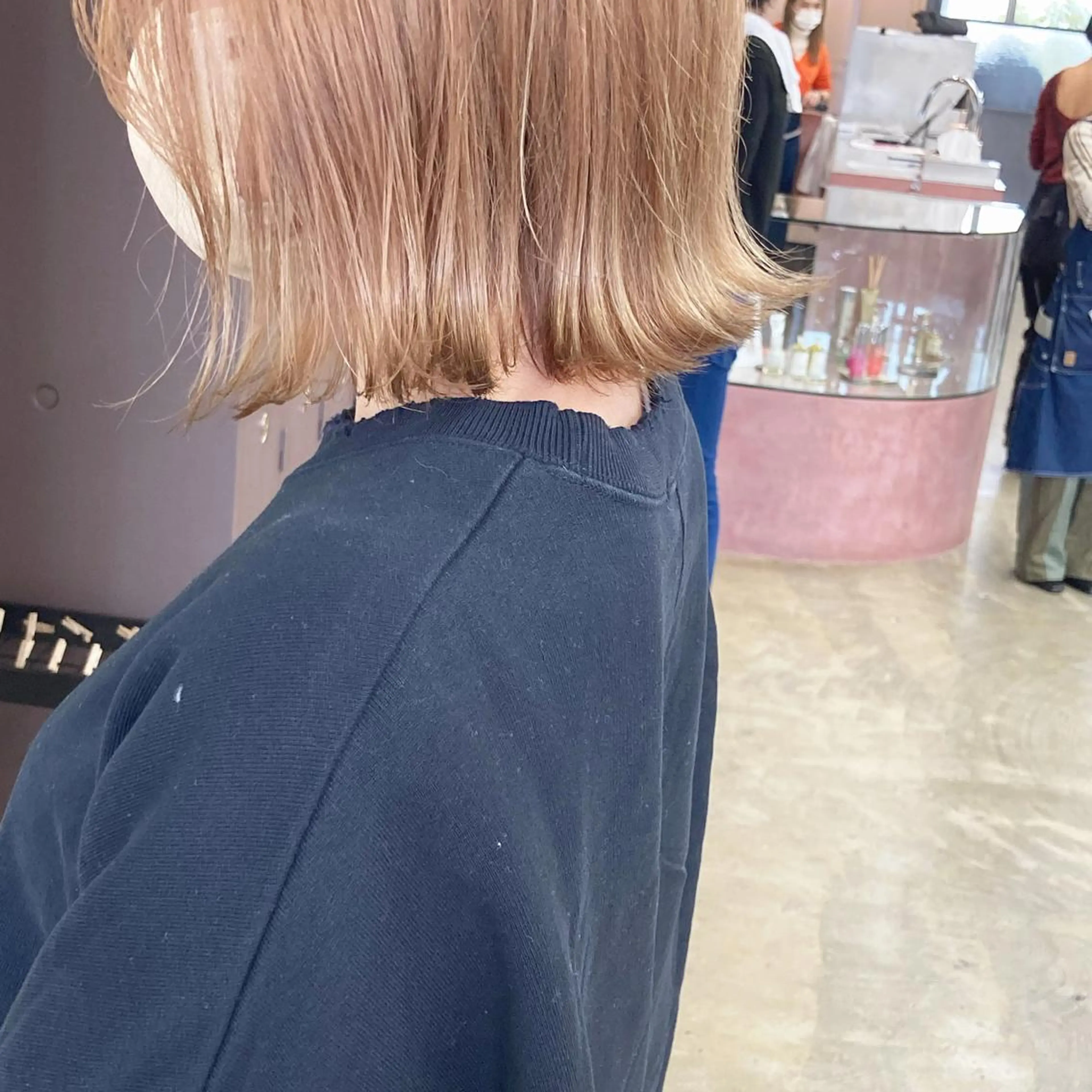 ミディアム カラー ベージュカラー ミルクティーベージュ カット ヘアカラー トリートメント 小木曽智美 /ボブ/ショートのヘアスタイル