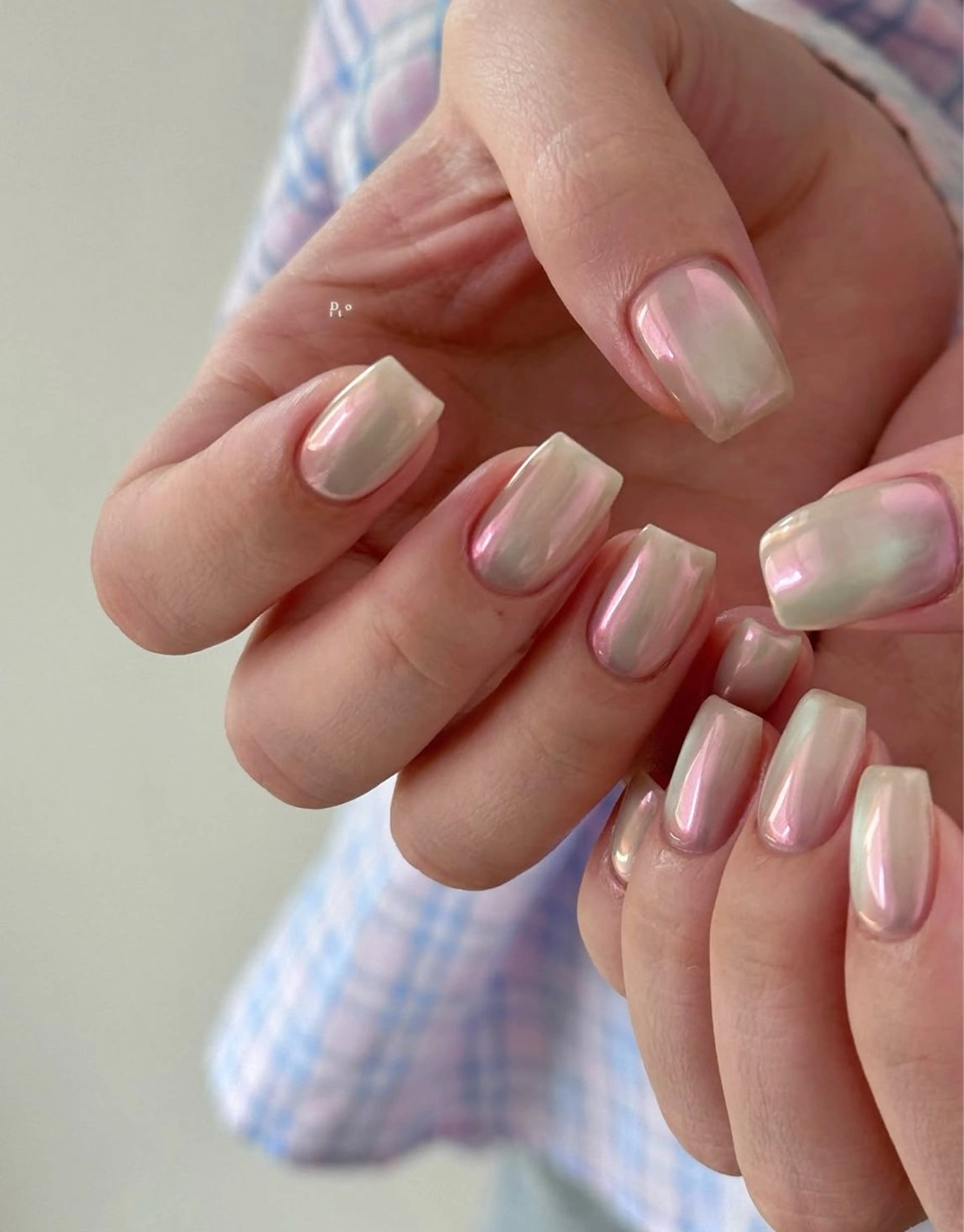 ネイル アートネイル オーロラネイル チークネイル フレンチネイル ガラスフレンチ ハンドネイル 🎀🎀YooLi Nail Salonのネイルデザイン
