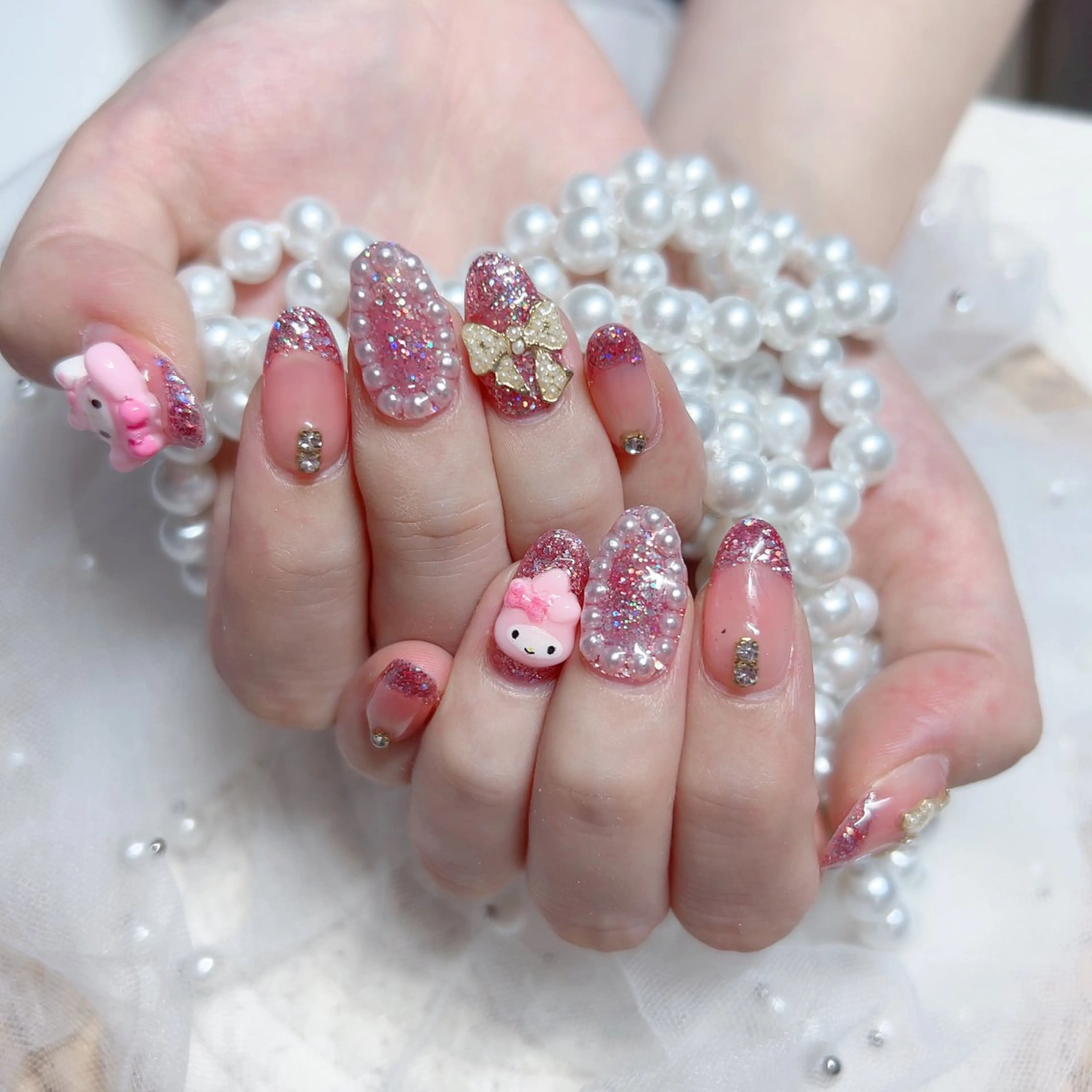ネイル ハンドネイル M🌷nail 長さだし専門店のネイルデザイン
