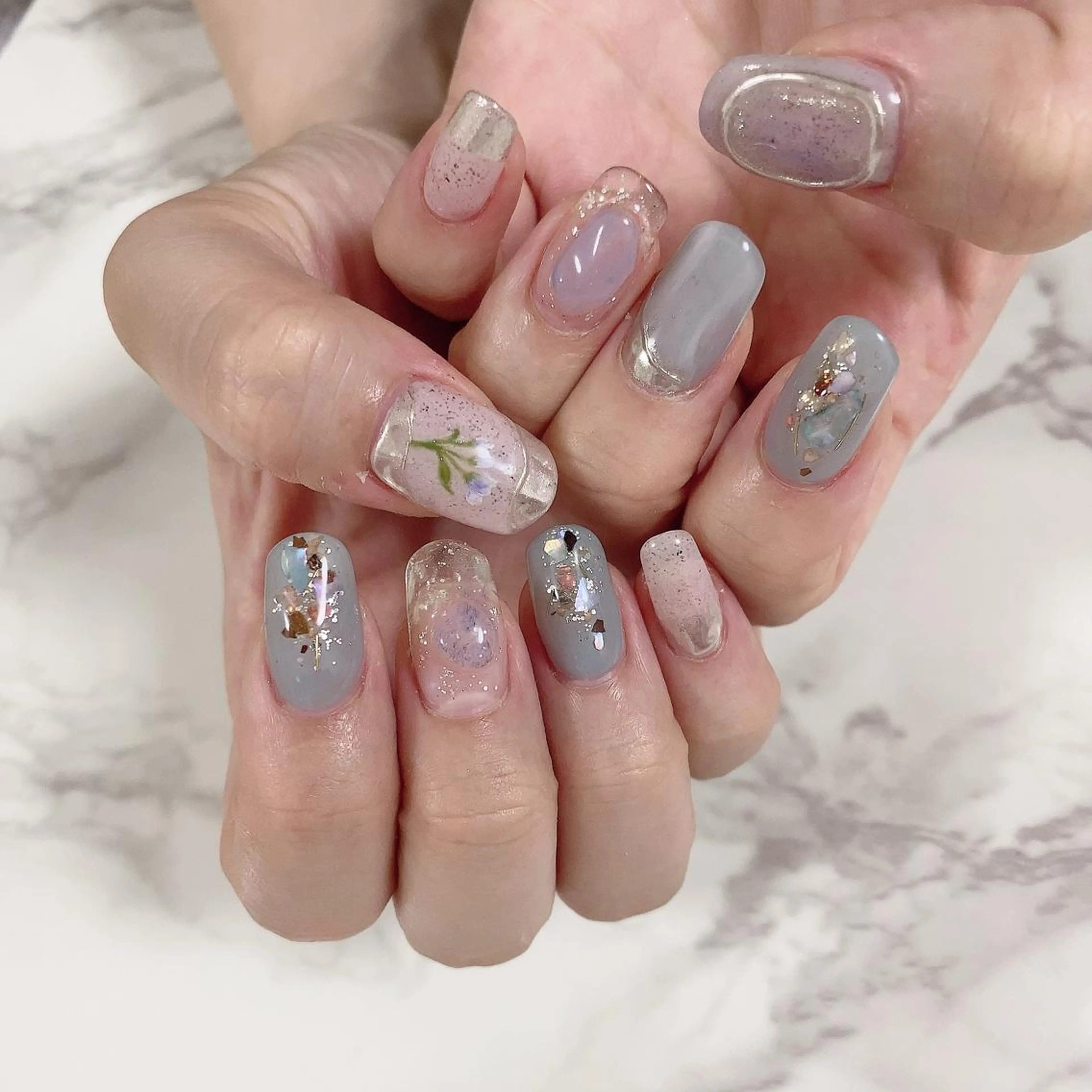 ネイル ミラーネイル ハンドネイル SOL NAILのネイルデザイン