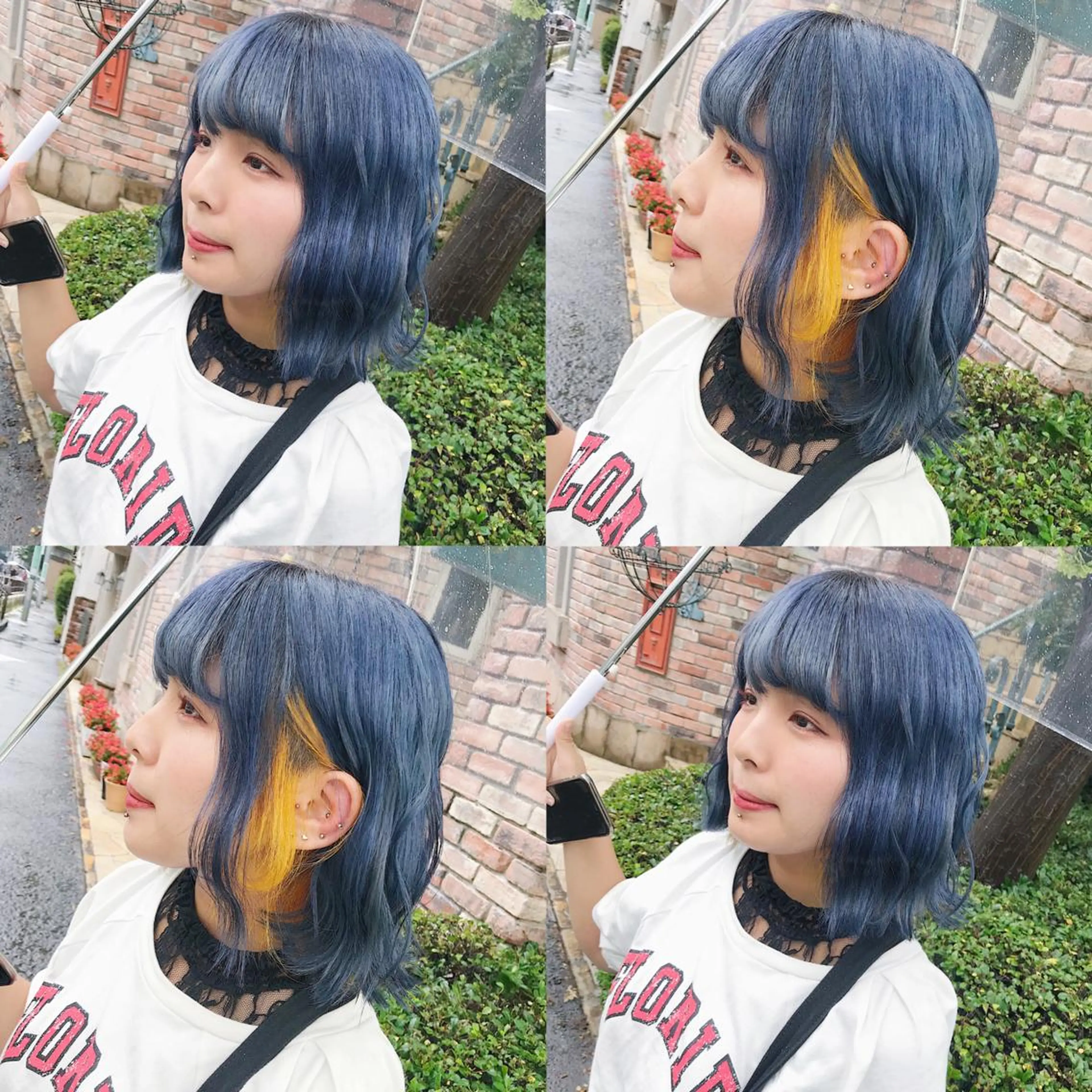 ミディアム カラー ヘアアレンジ ヘアカラー トリートメント TAKUMAブリーチ /切りっぱなし🪽のヘアスタイル