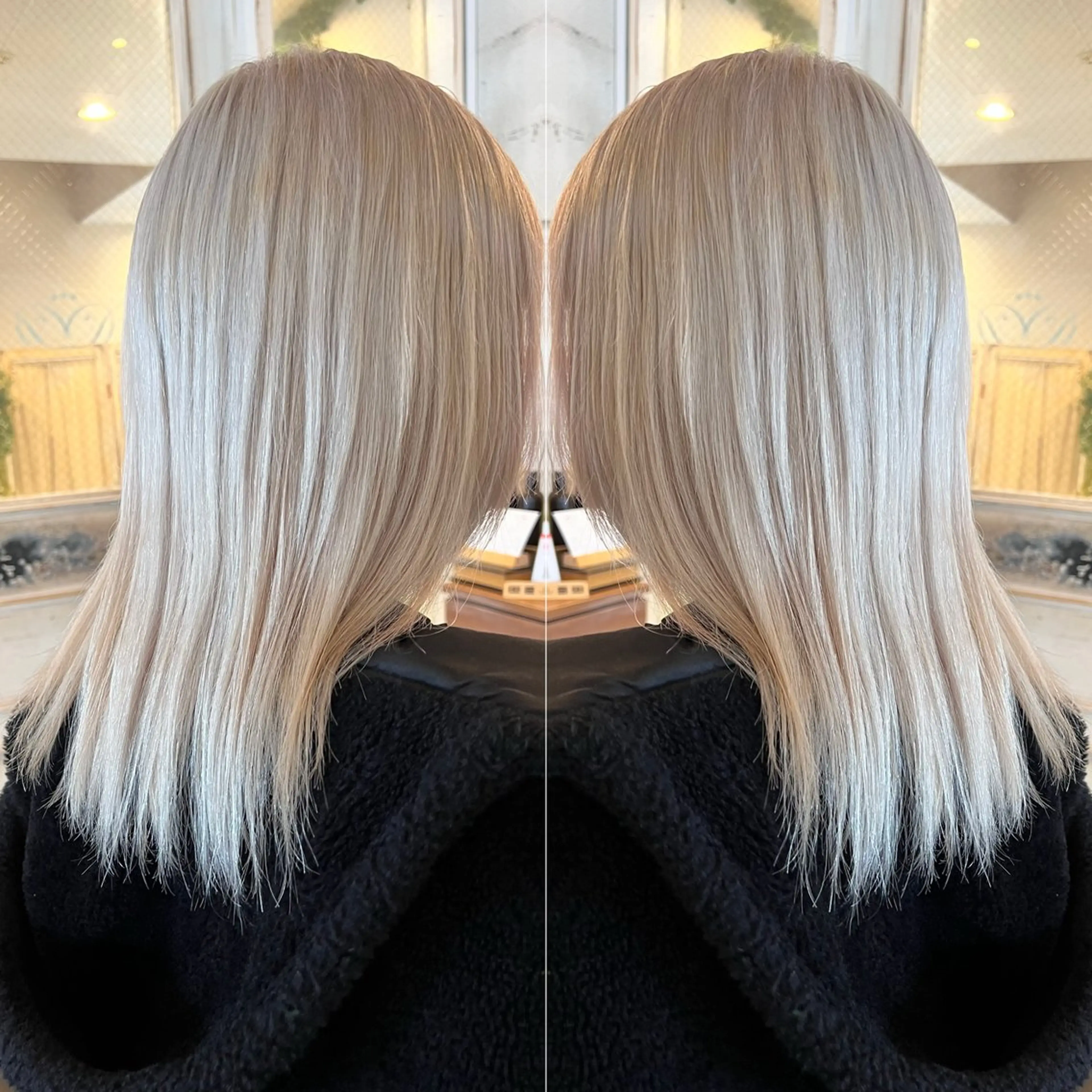 セミロング カラー 🫧ハイトーン/ レイヤー/望月涼🫧のヘアスタイル