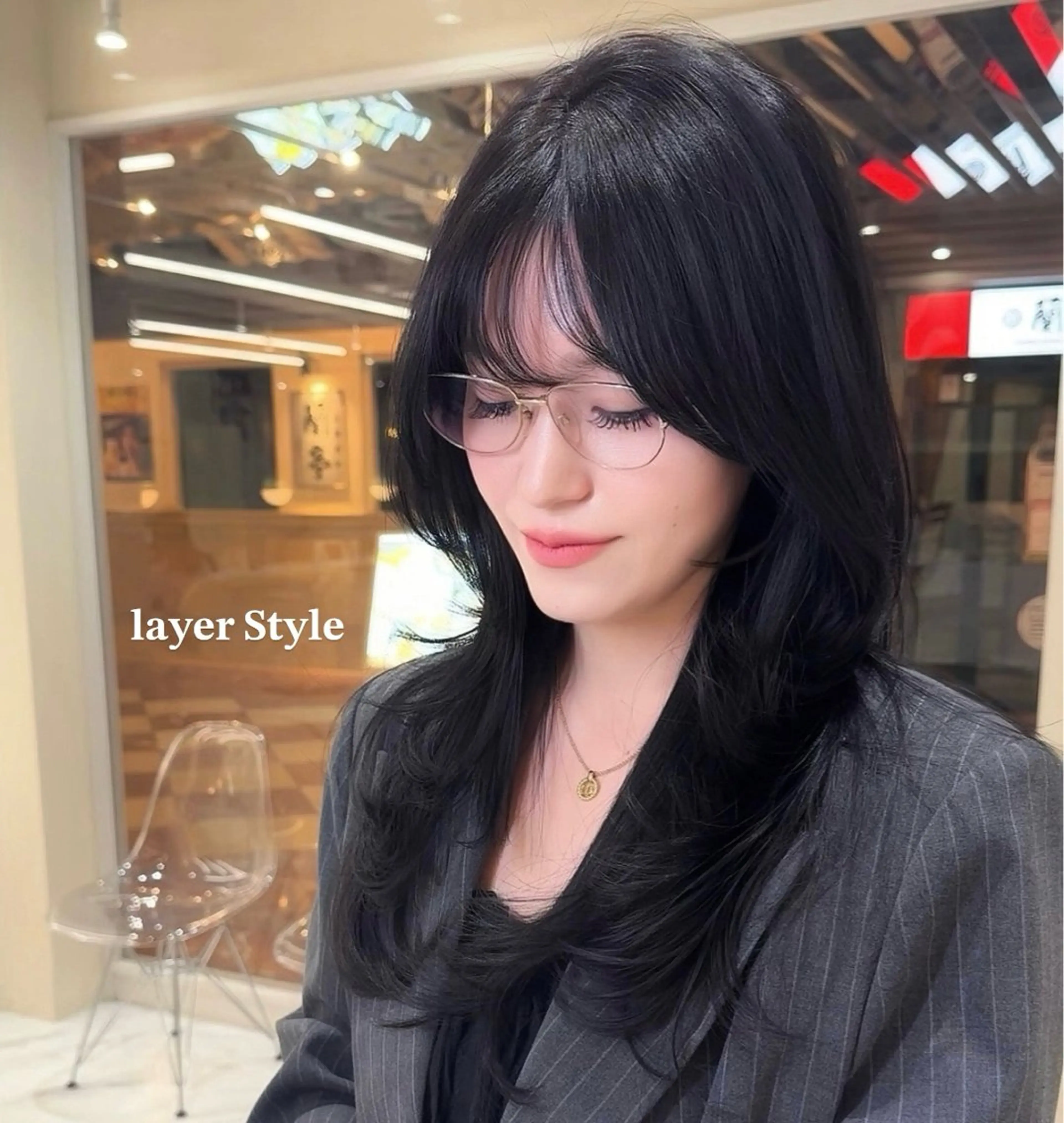 ロング ワンホン×髪質改善 つのーか🩶‪🫧のヘアスタイル