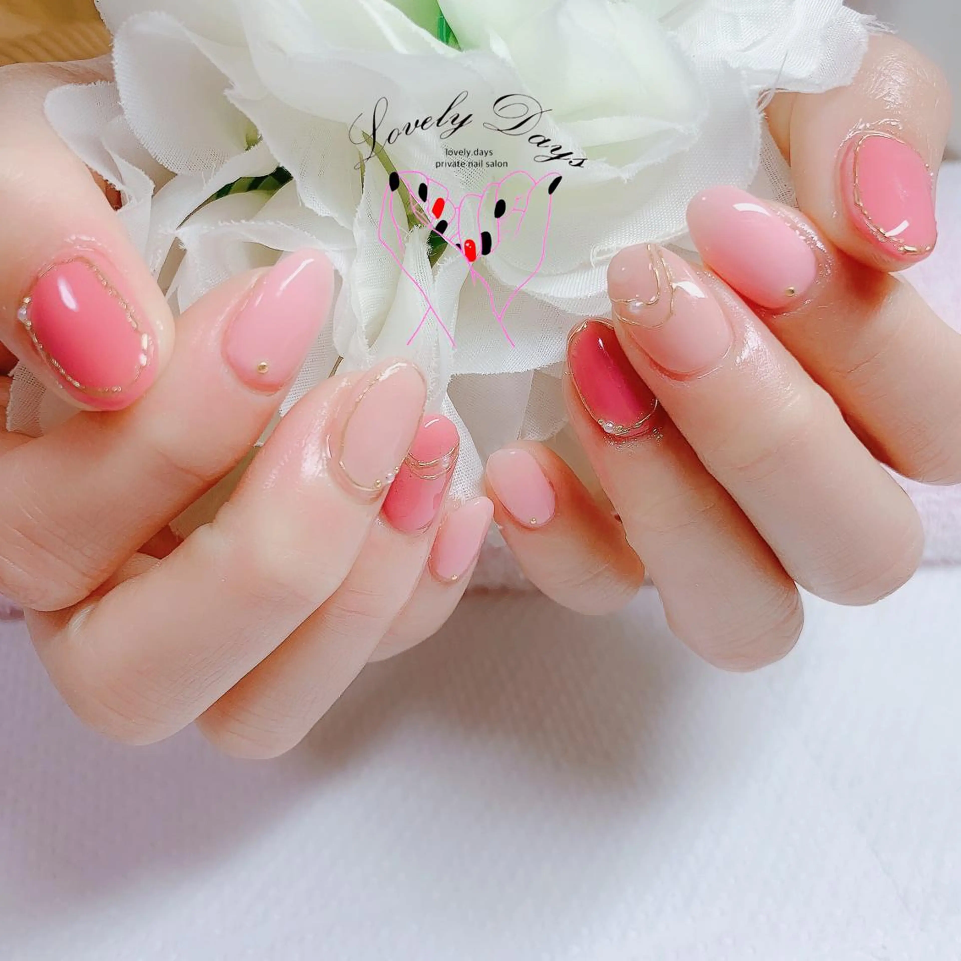 ネイル シンプルネイル ハンドネイル LovelyDays ゆいのネイルデザイン