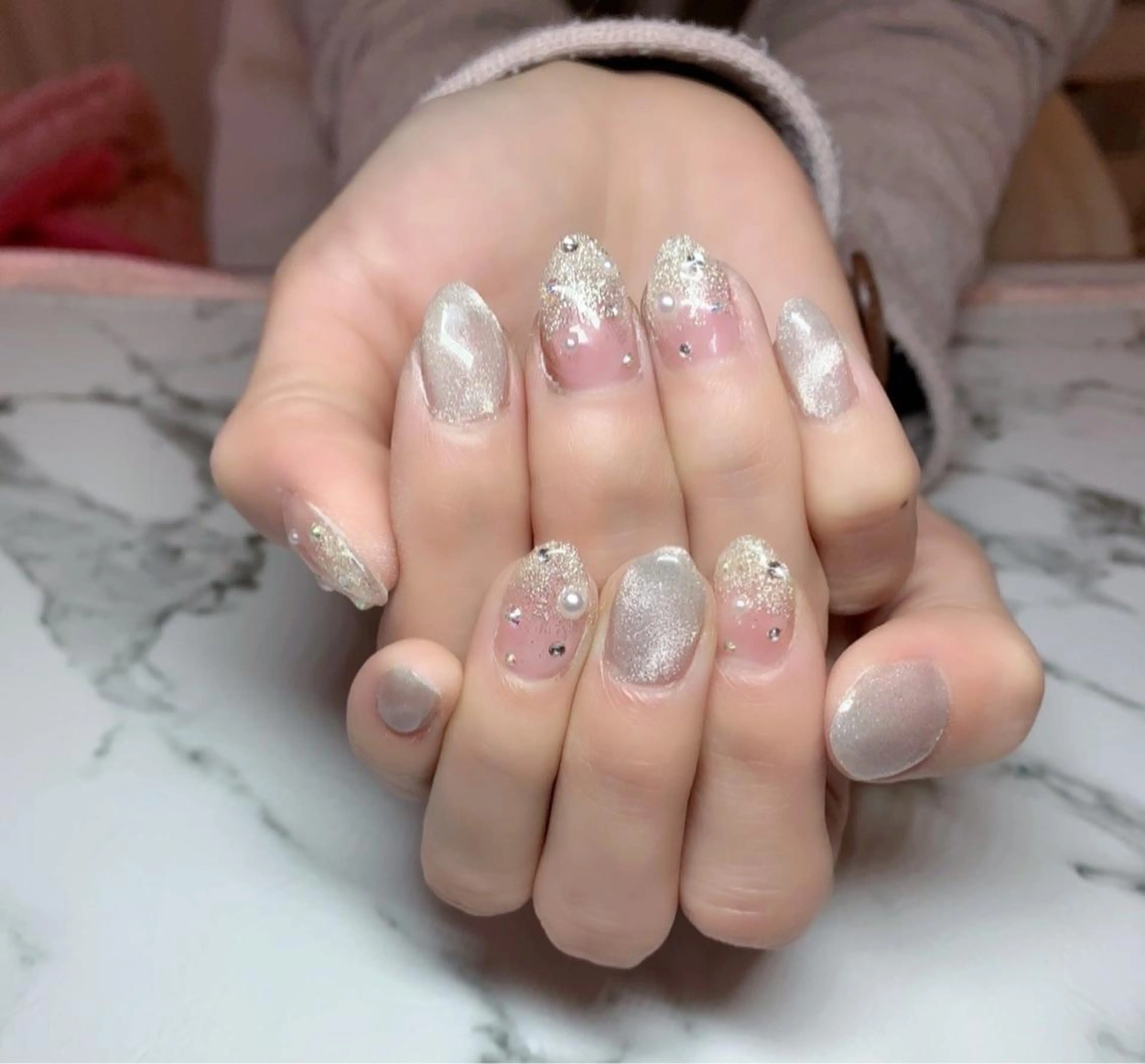 ネイル アニマル柄 アートネイル ニュアンスネイル ネイルチップ ハンドネイル x.1.0.nail ♡Cのネイルデザイン