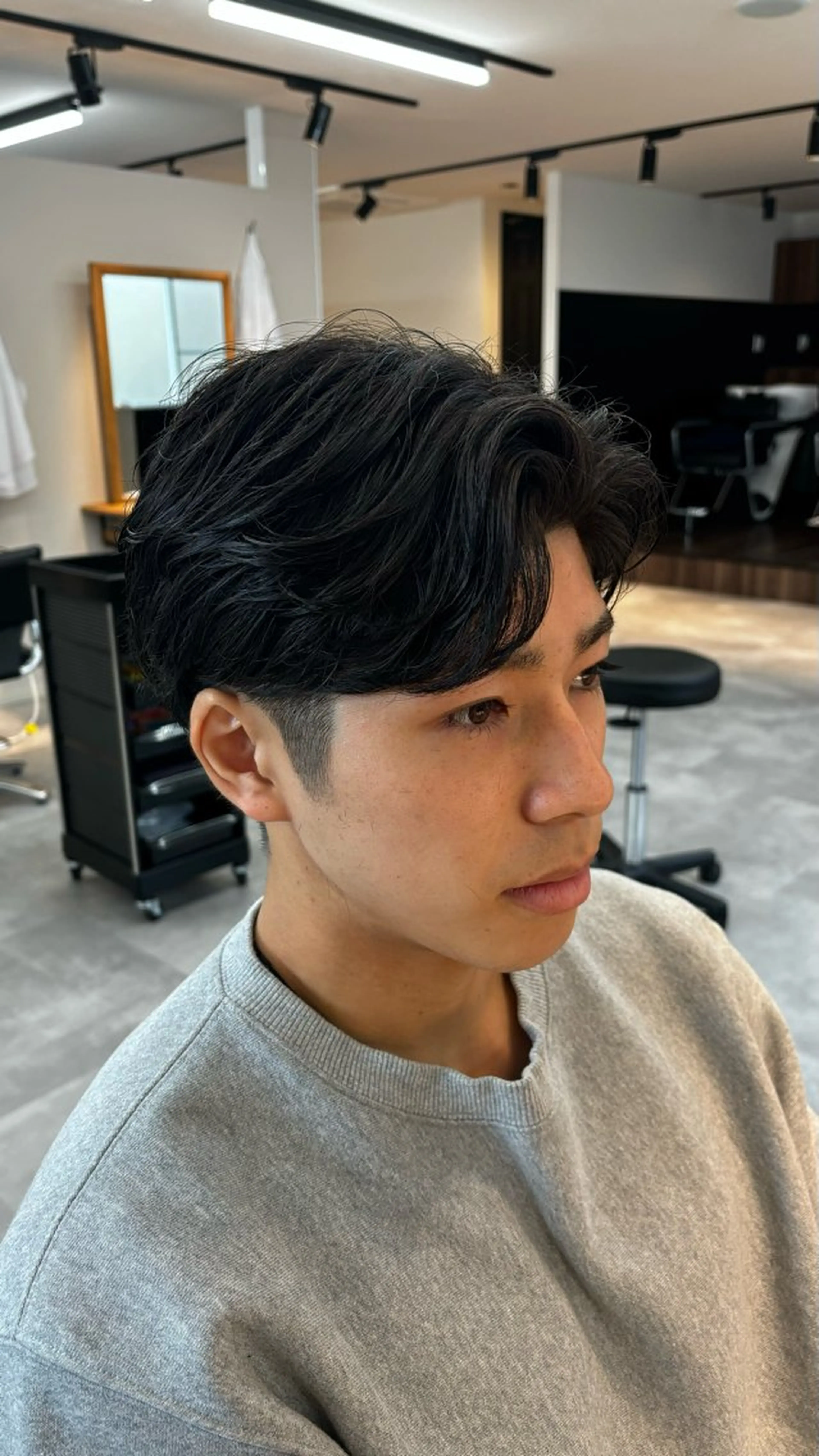 パーマ メンズ センターパート 刈り上げ カット パーマ メンズカット/パーマ /フェード🔥/森のヘアスタイル
