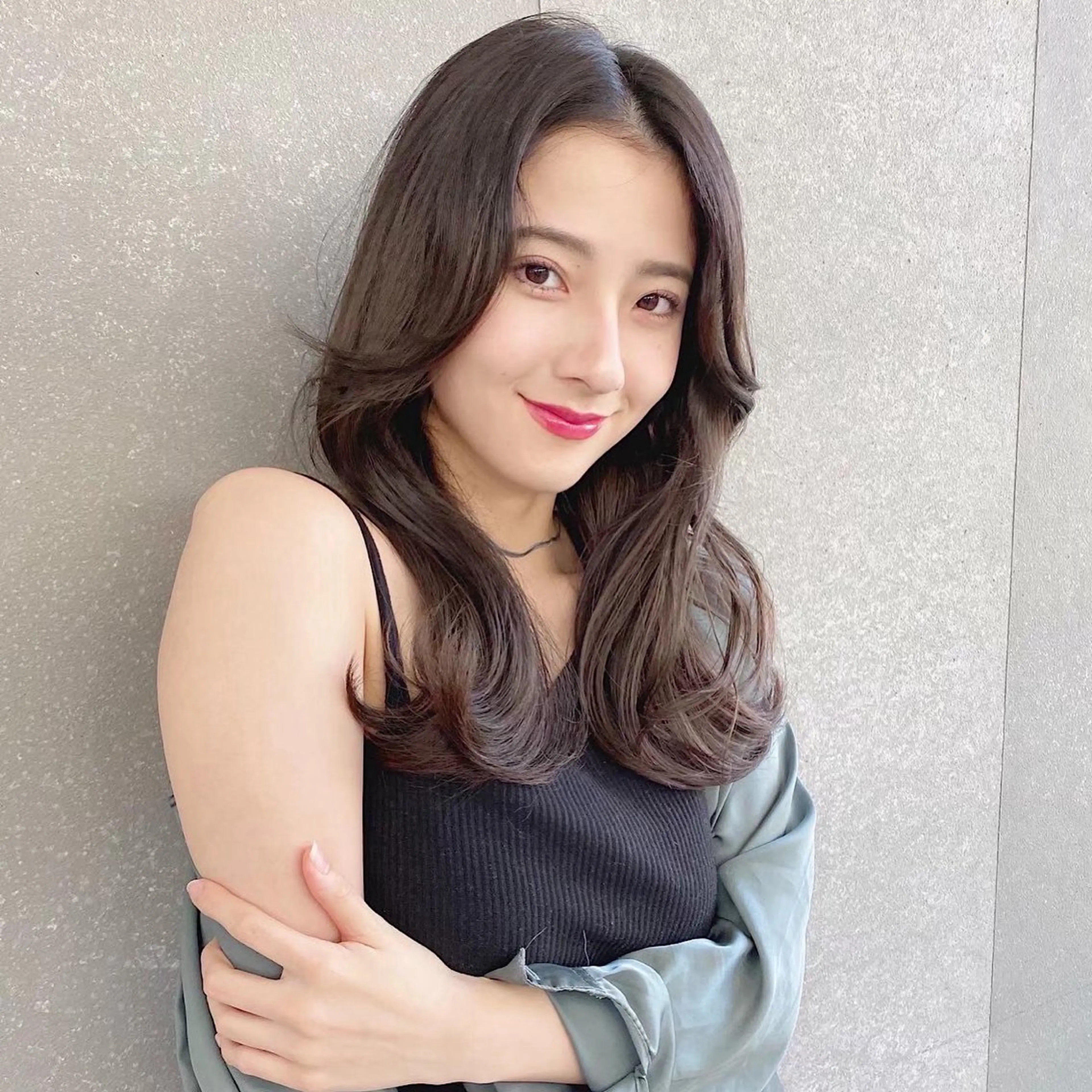 セミロング カラー 💎巻ける縮毛矯正/ 艶髪💎石渕智也のヘアスタイル