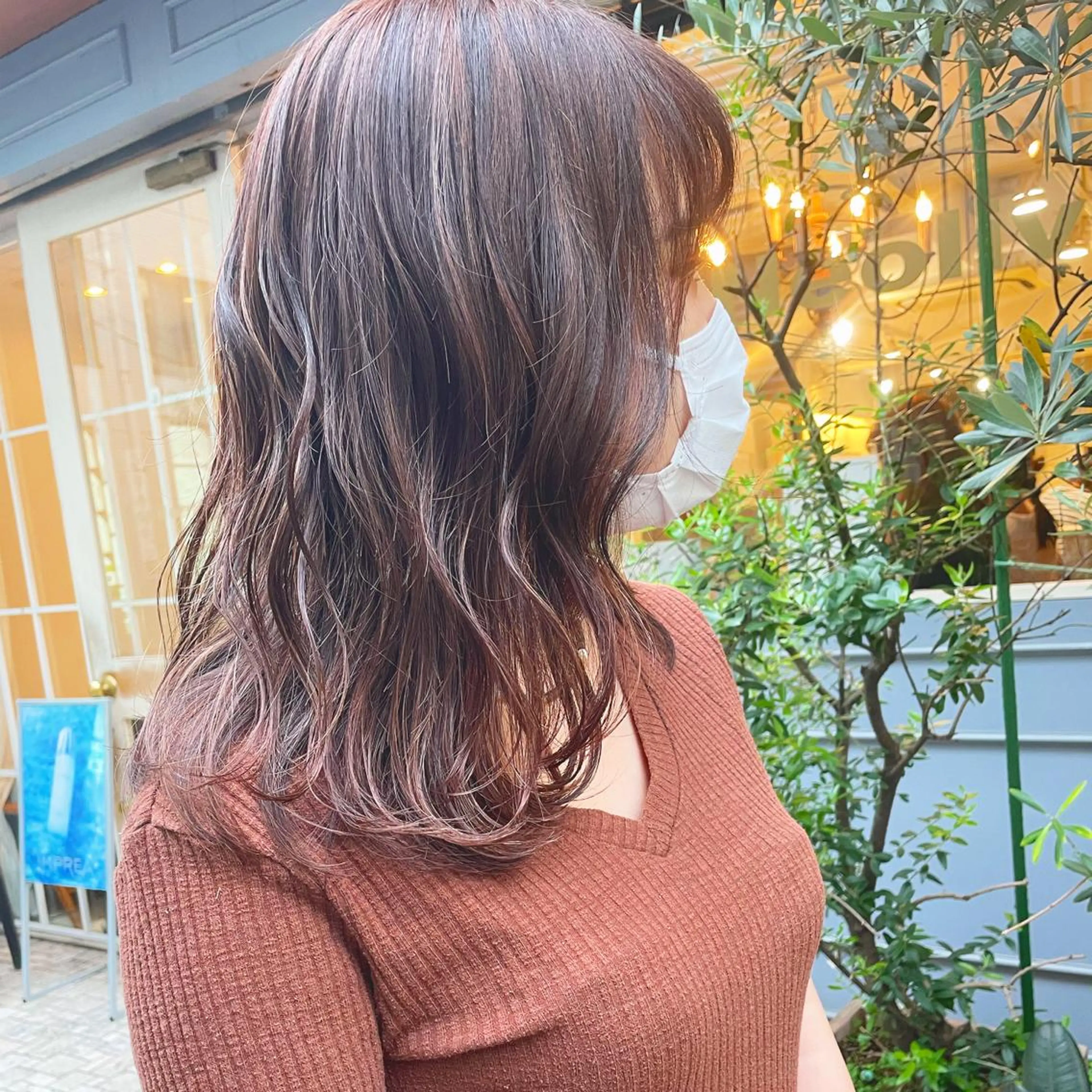 セミロング カラー ヘアアレンジ ハイトーンピンク🍑 ブリーチ🍑RINAのヘアスタイル