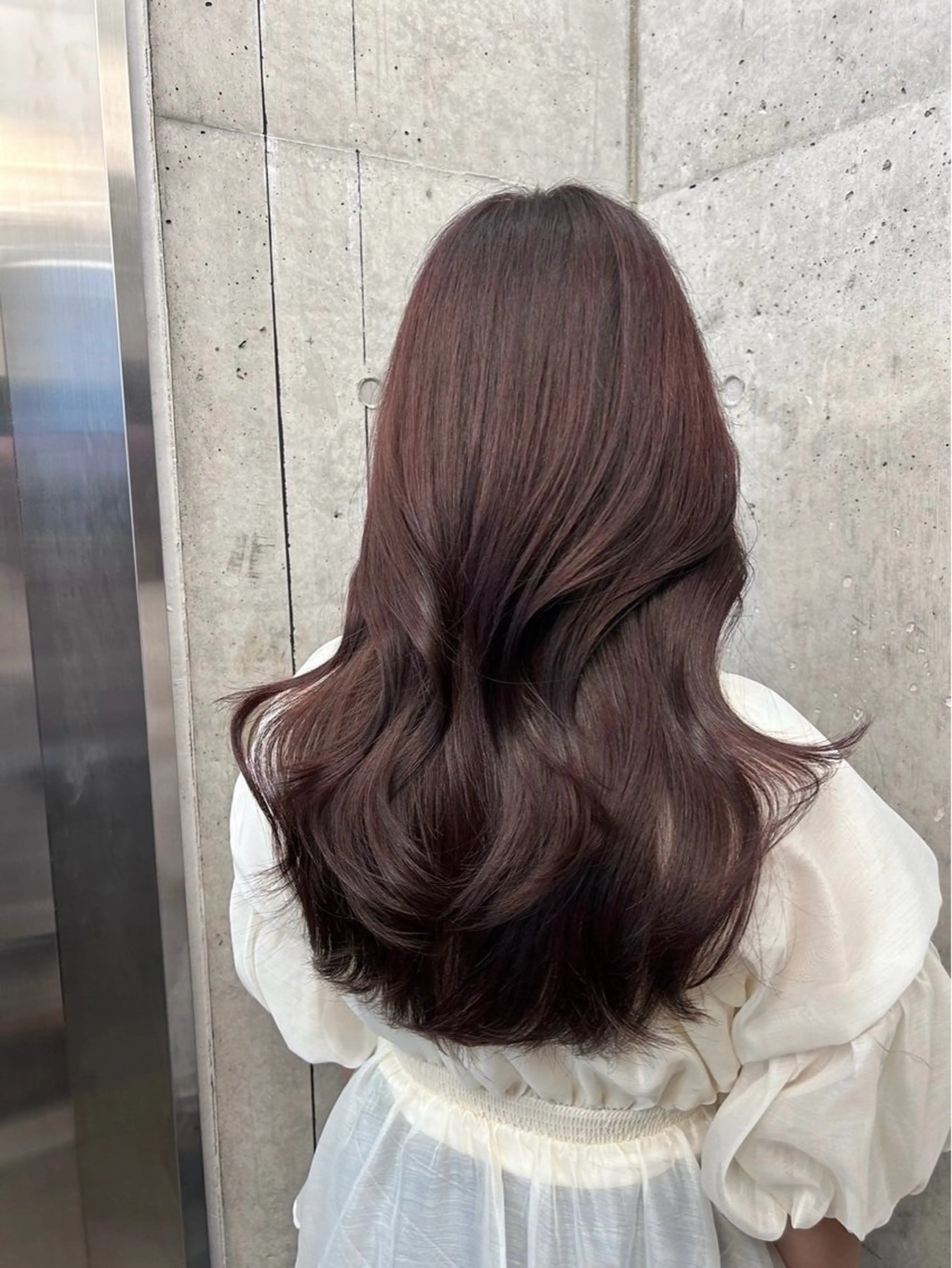 セミロング ヘアカラー うる艶/透明感カラー 🐇🤍もものヘアスタイル