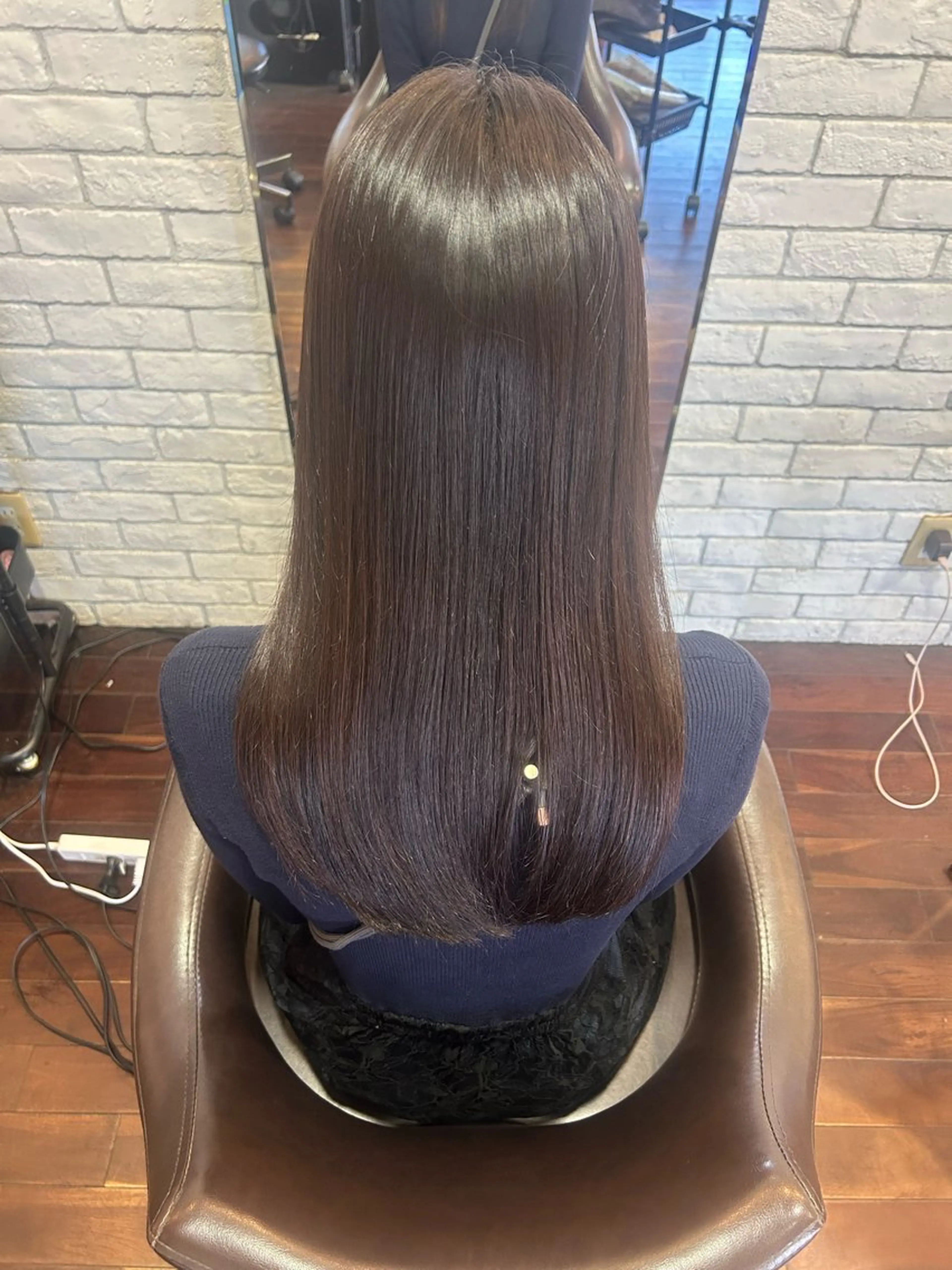 ロング 縮毛矯正 ショートボブHIDE 本山のヘアスタイル