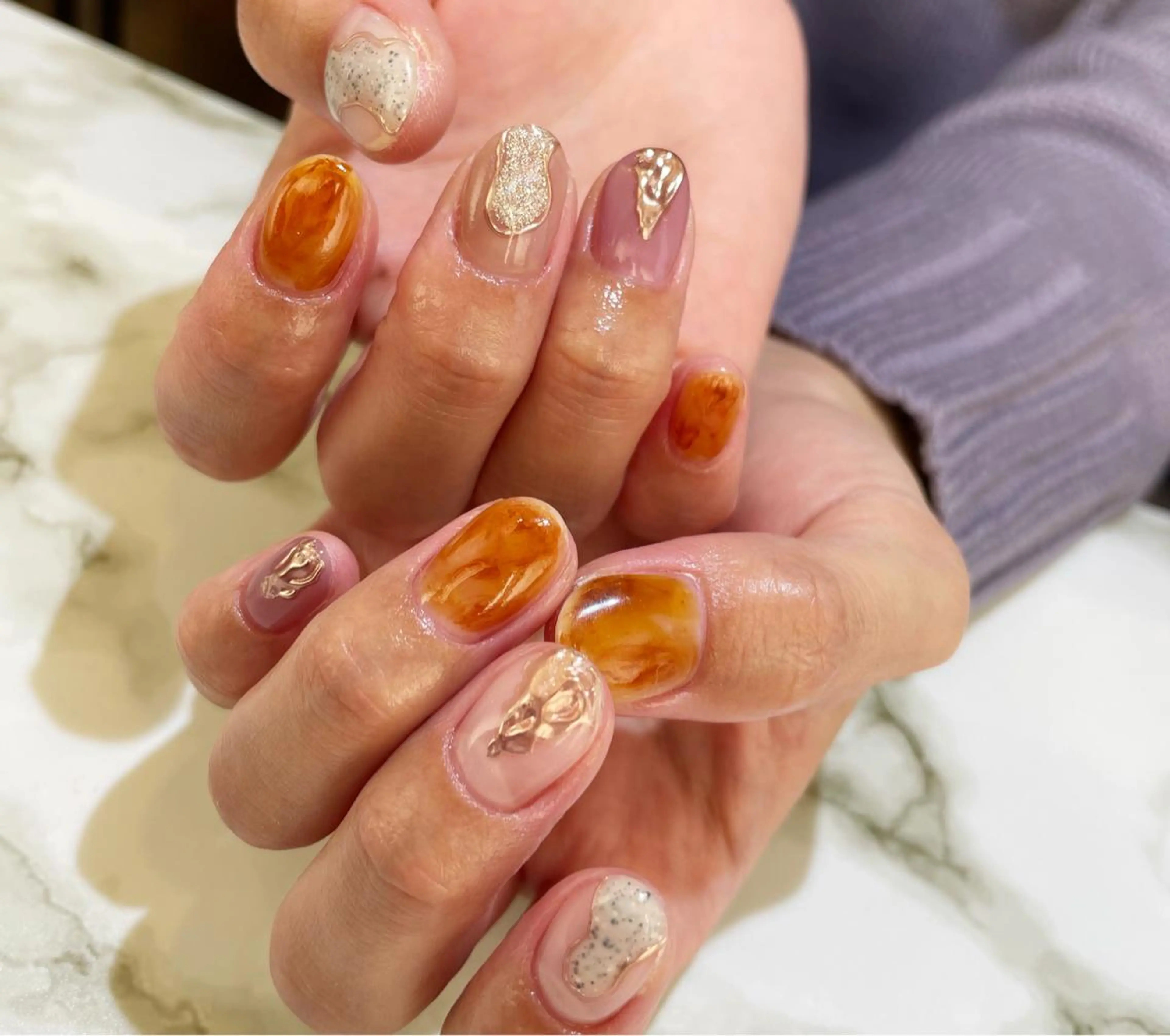 ネイル ハンドネイル 水戸 彩夏のネイルデザイン