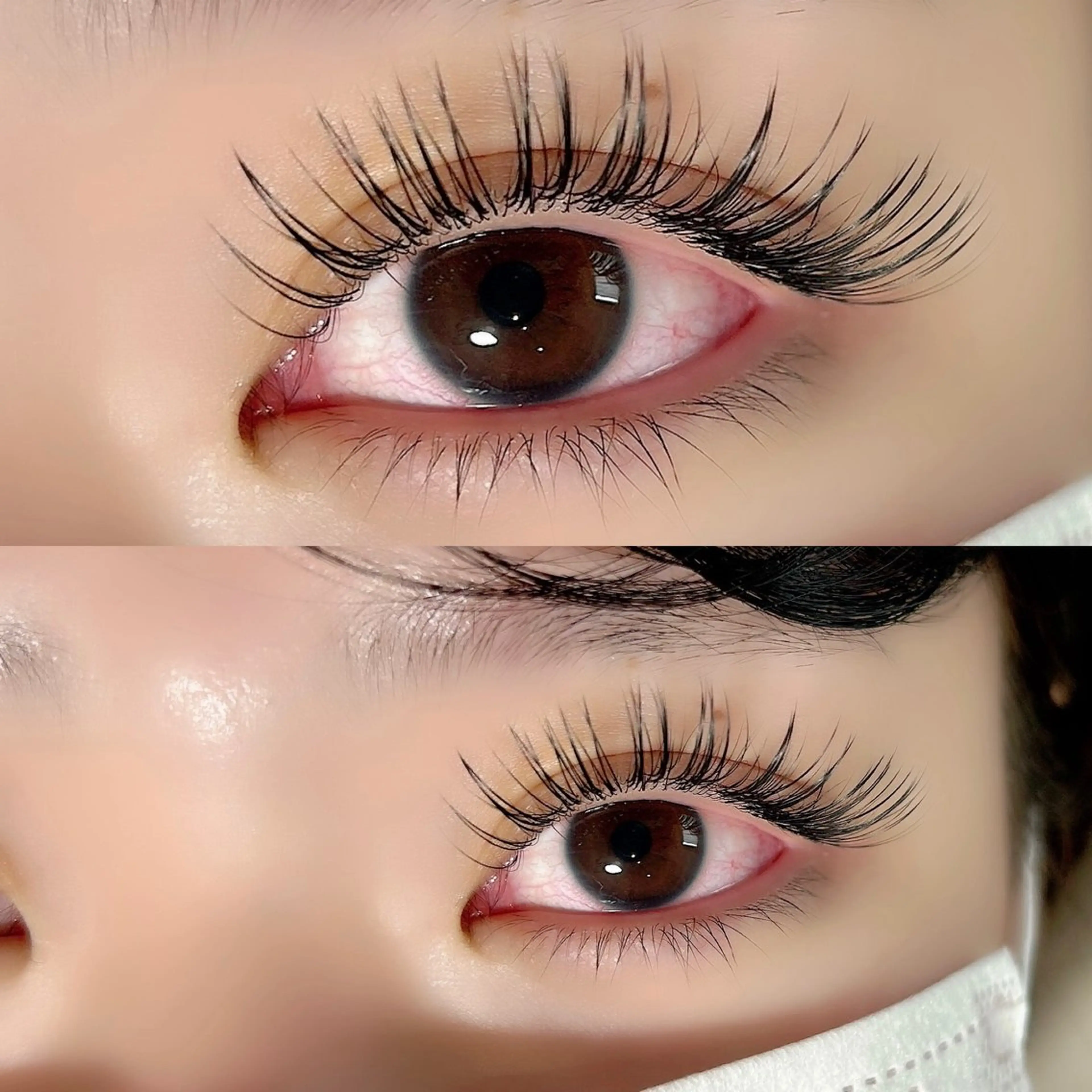 パリジェンヌ+フラットマットラッシュ160本付け放題🌈他店自店オフ込み/美容液コーティング仕上げの写真