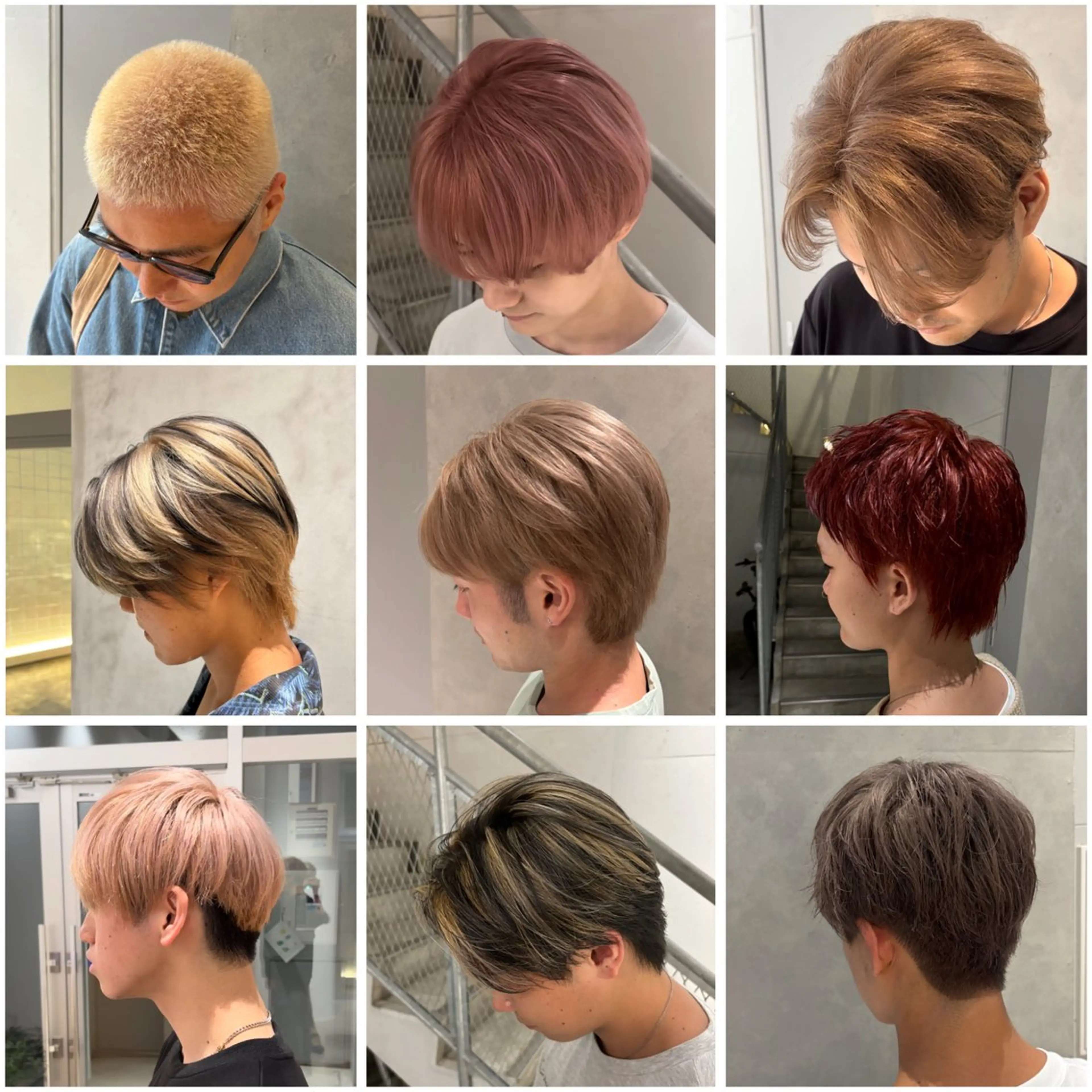 ショート カラー メンズ 落ちる黒 森崎雄斗のヘアスタイル