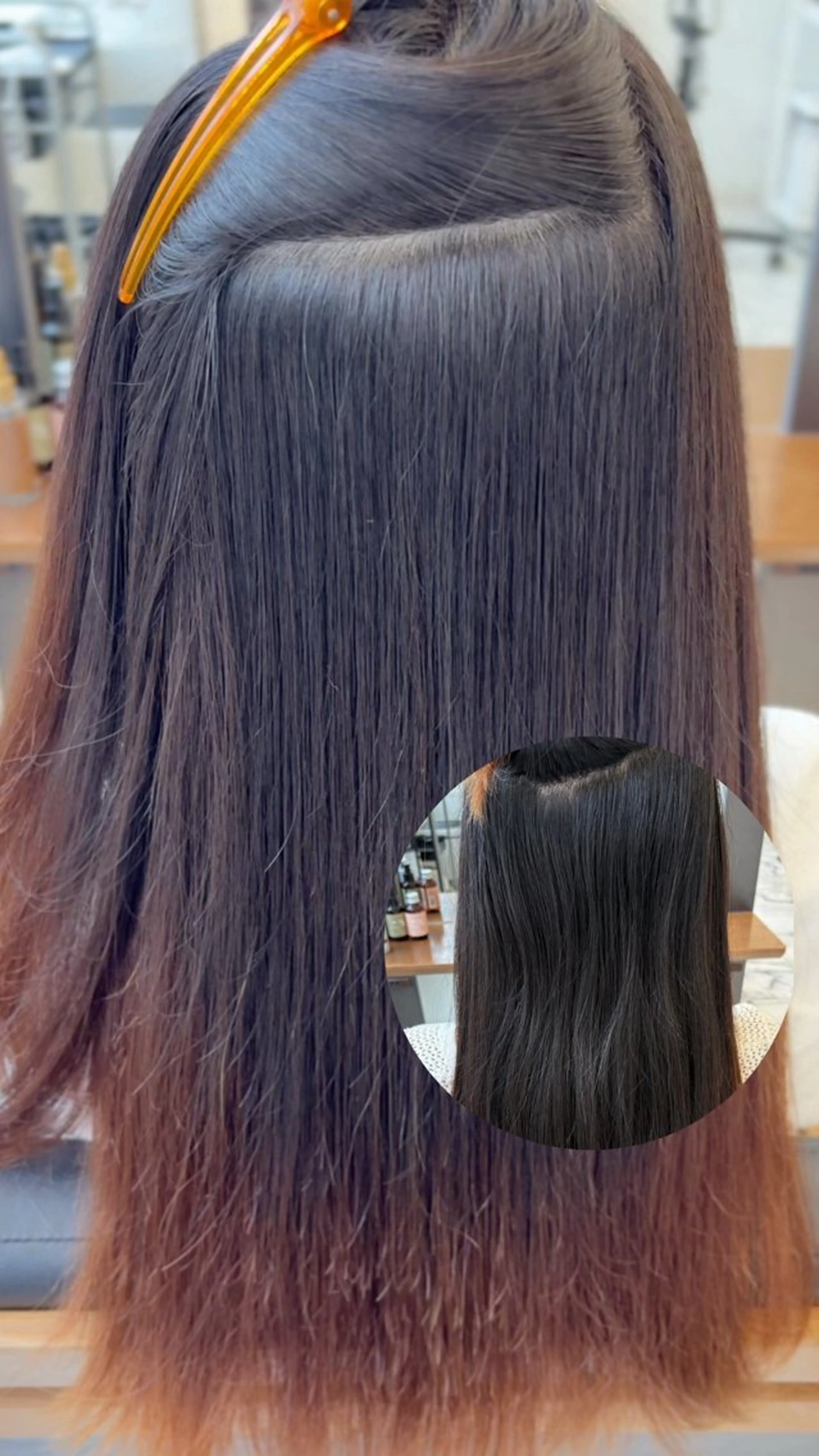 ロング パーマ 酸性ストレート ストレートパーマ 美髪矯正🍀 似合わせカット渡邊のヘアスタイル