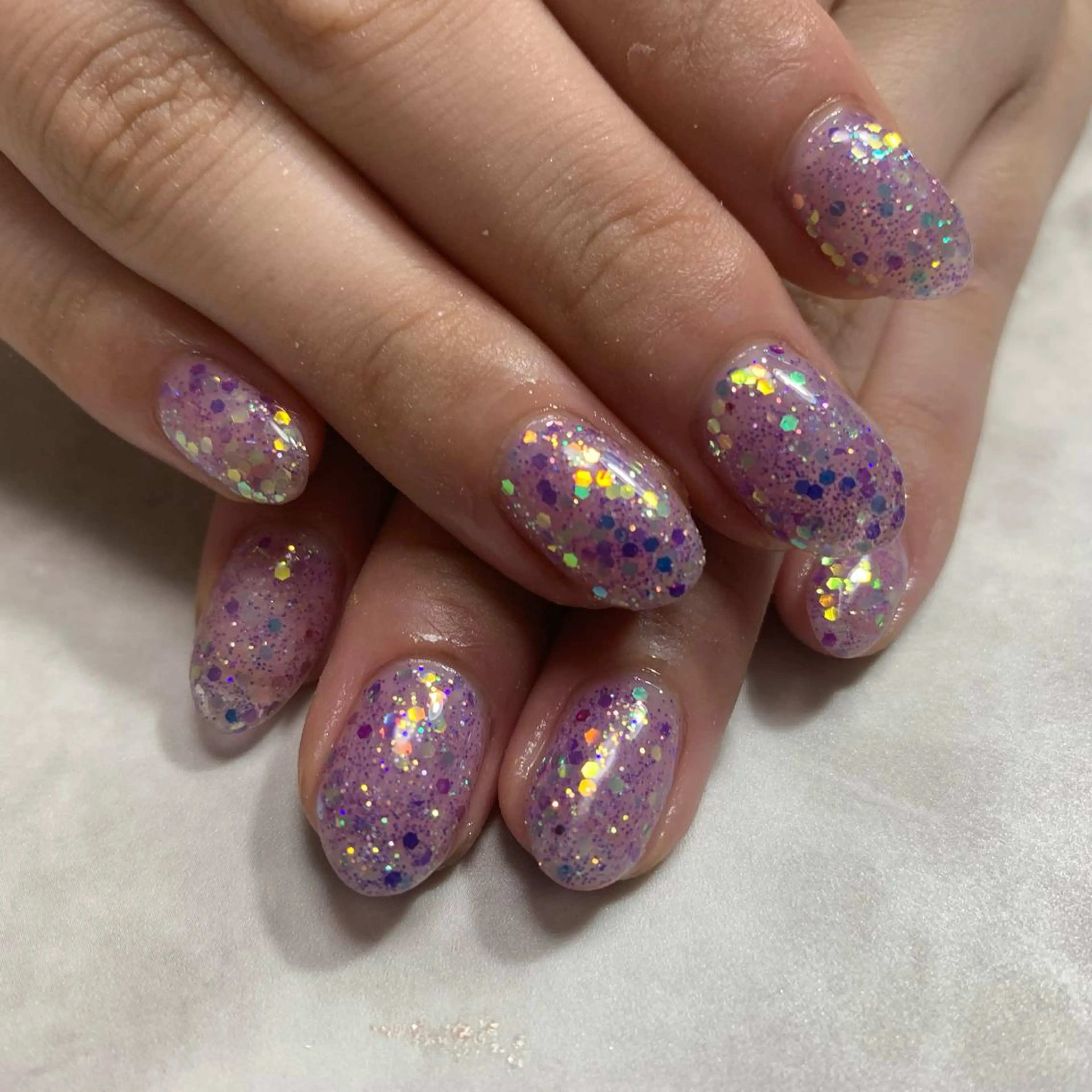 ネイル ラメ(グリッター) ワンカラーネイル salon Hush Hushのネイルデザイン