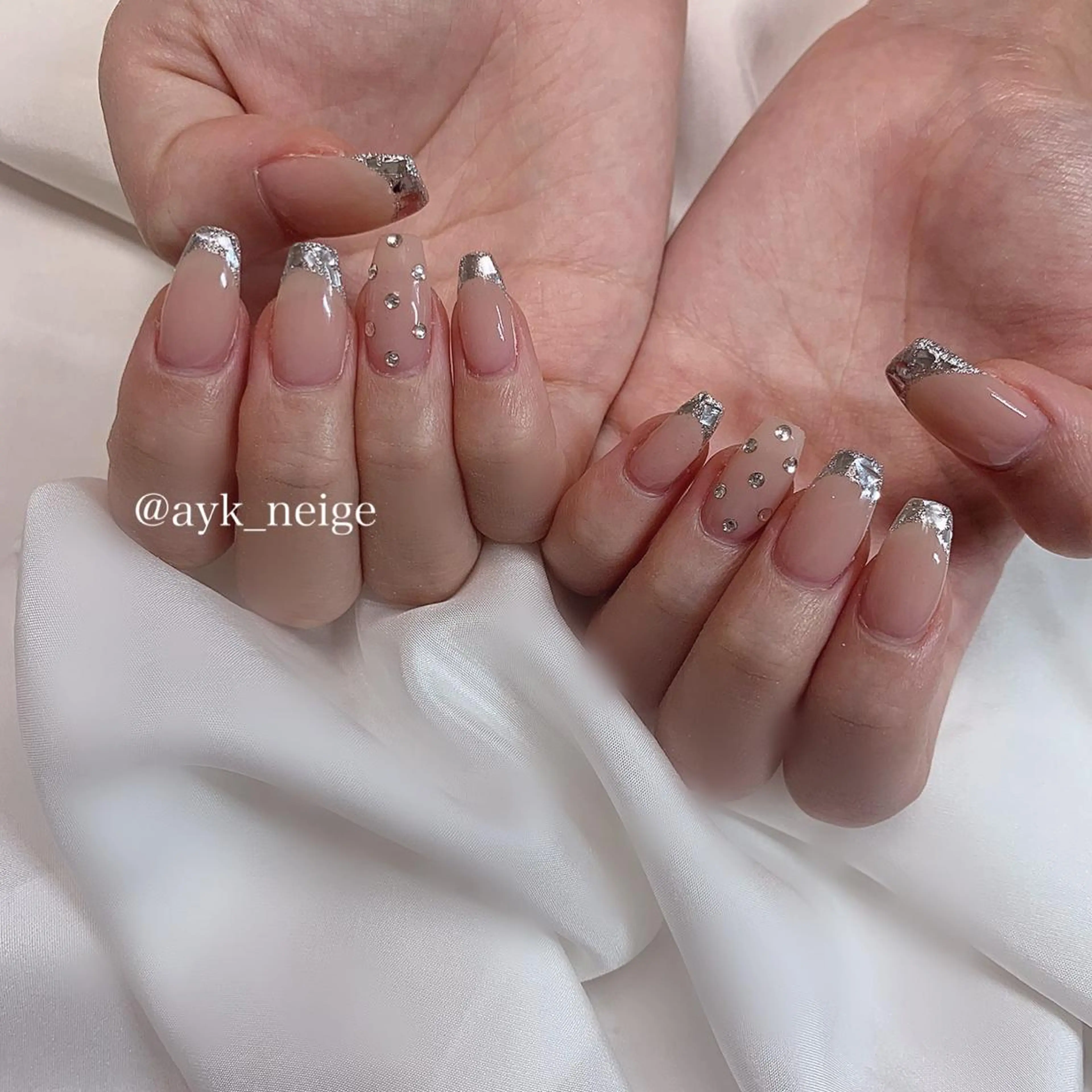 ネイル フットネイル キラキラネイル 韓国ネイル ツイードネイル 冬ネイル n'eige nail所属・大谷 綾香のネイルデザイン