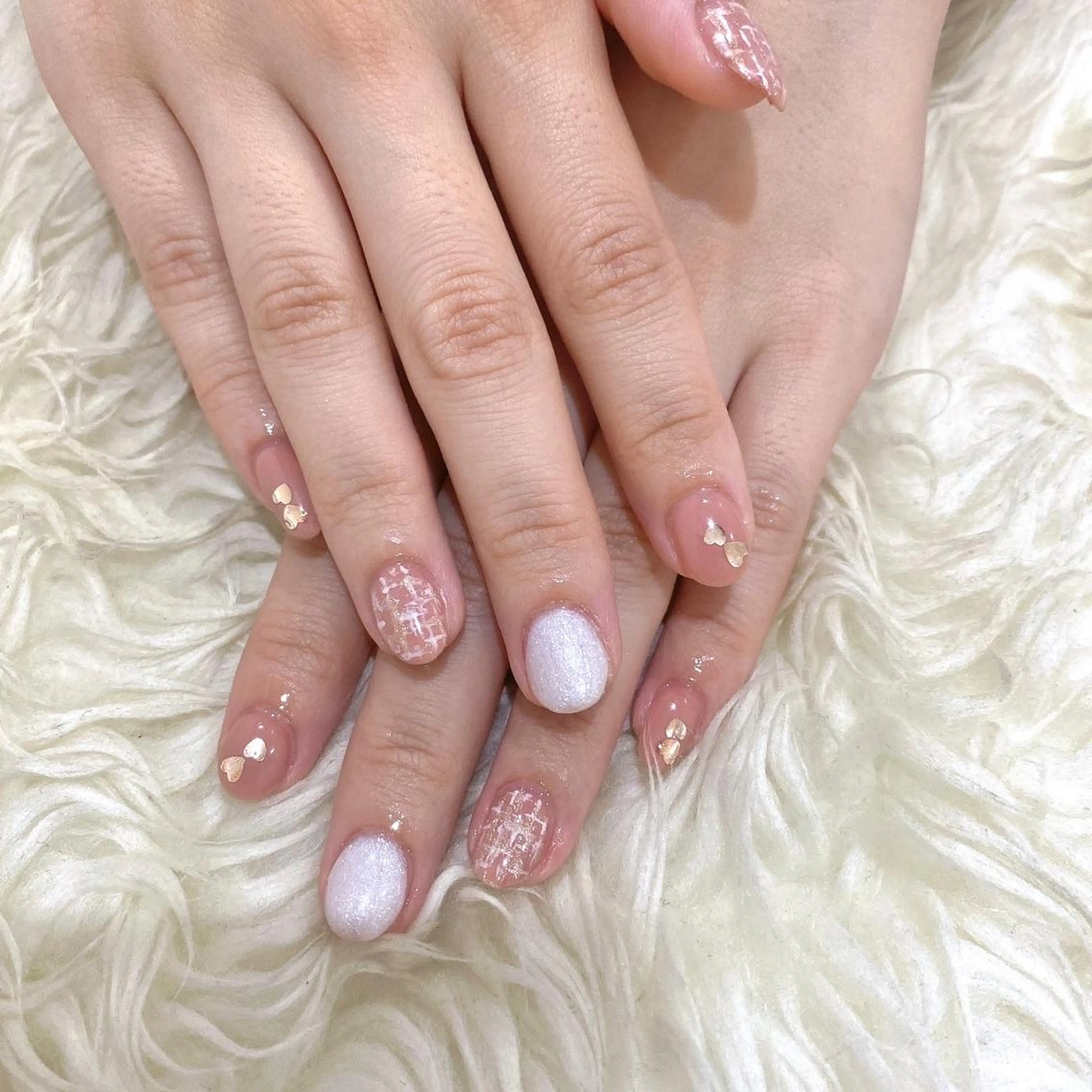 ネイル アニマル柄 長さ出し ジェルネイル グラデーション 韓国ネイル ハンドネイル Nail&eye Belire 新宿のネイルデザイン