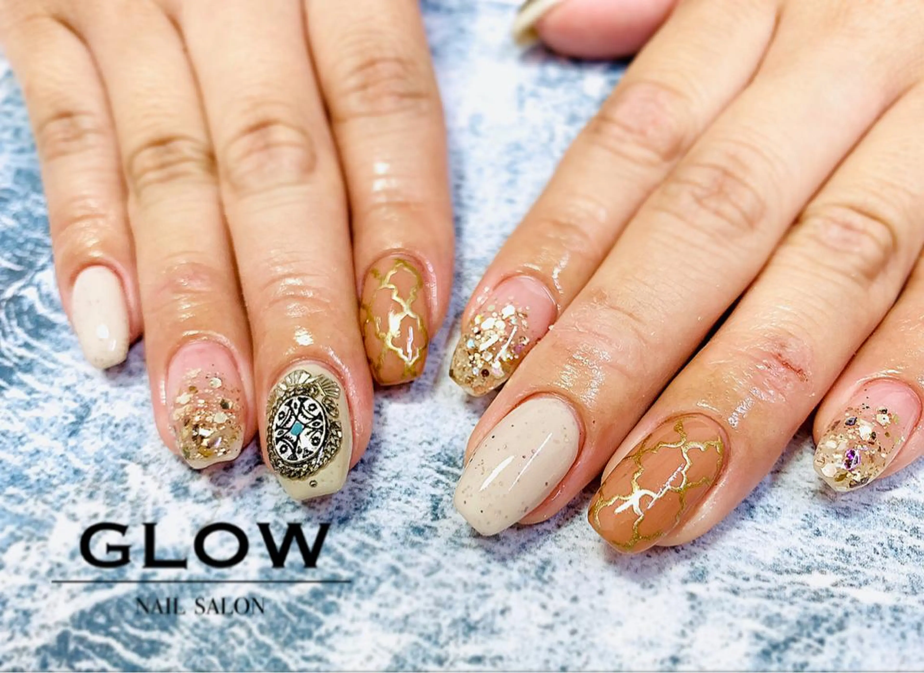 ロング ネイル NAIL SALON GLOWのネイルデザイン