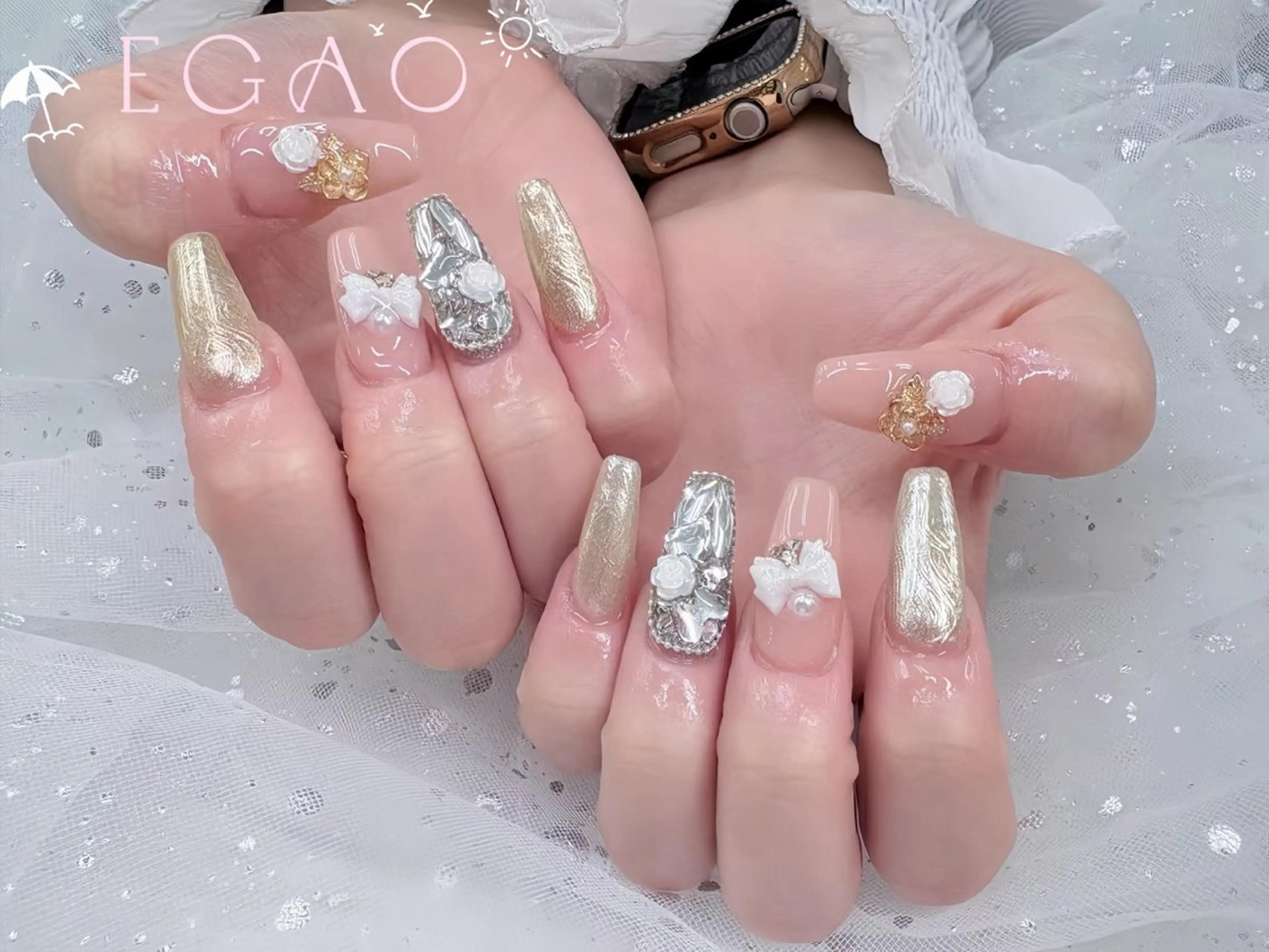 ネイル アートネイル フットネイル フレンチネイル ジェルネイル グラデーション ハンドネイル Egao Nail錦糸町店のネイルデザイン
