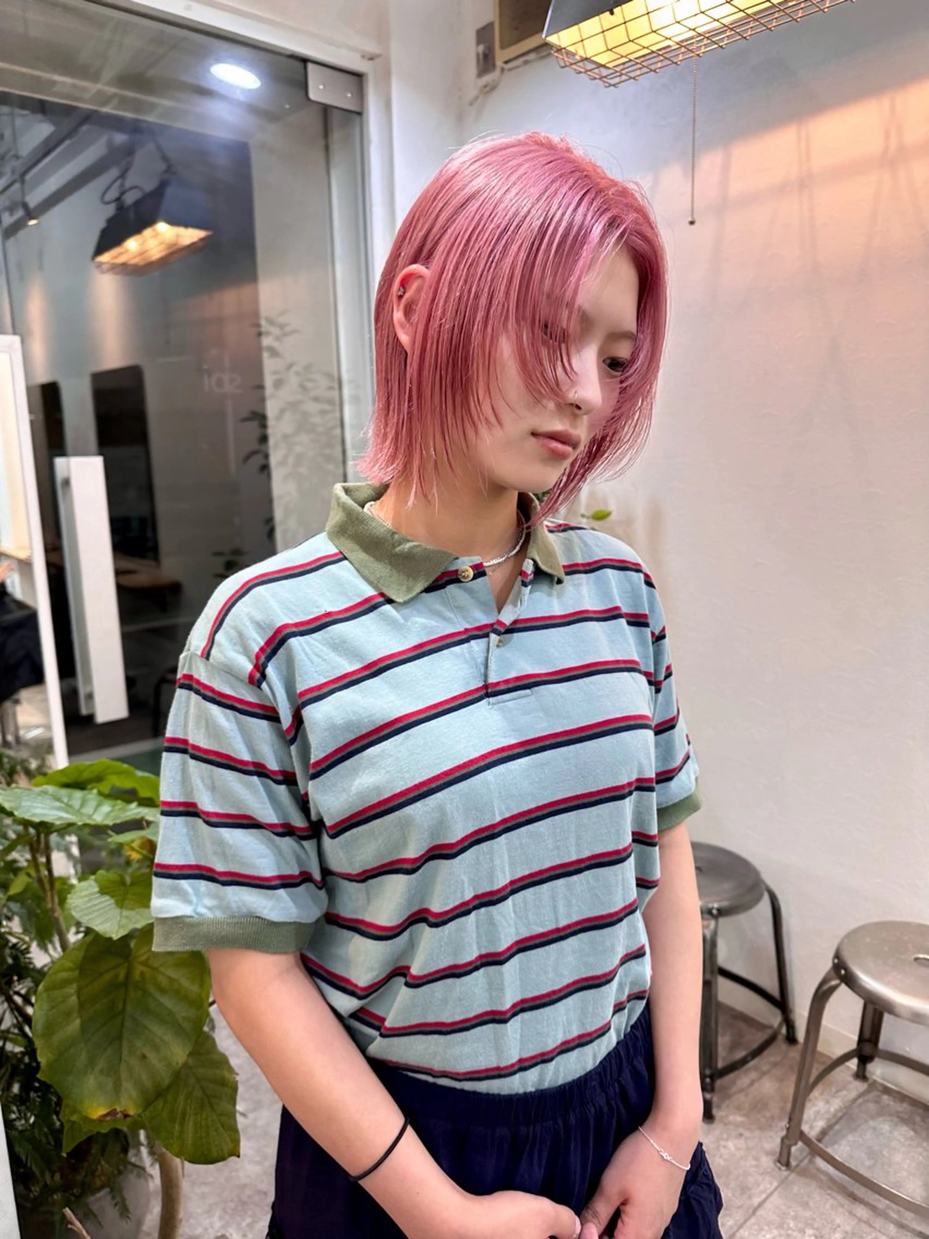 ショート カラー ブリーチ ハイトーンカラー カット ヘアカラー トリートメント パーマ/透明感カラー /ボブ/吉田一生のヘアスタイル