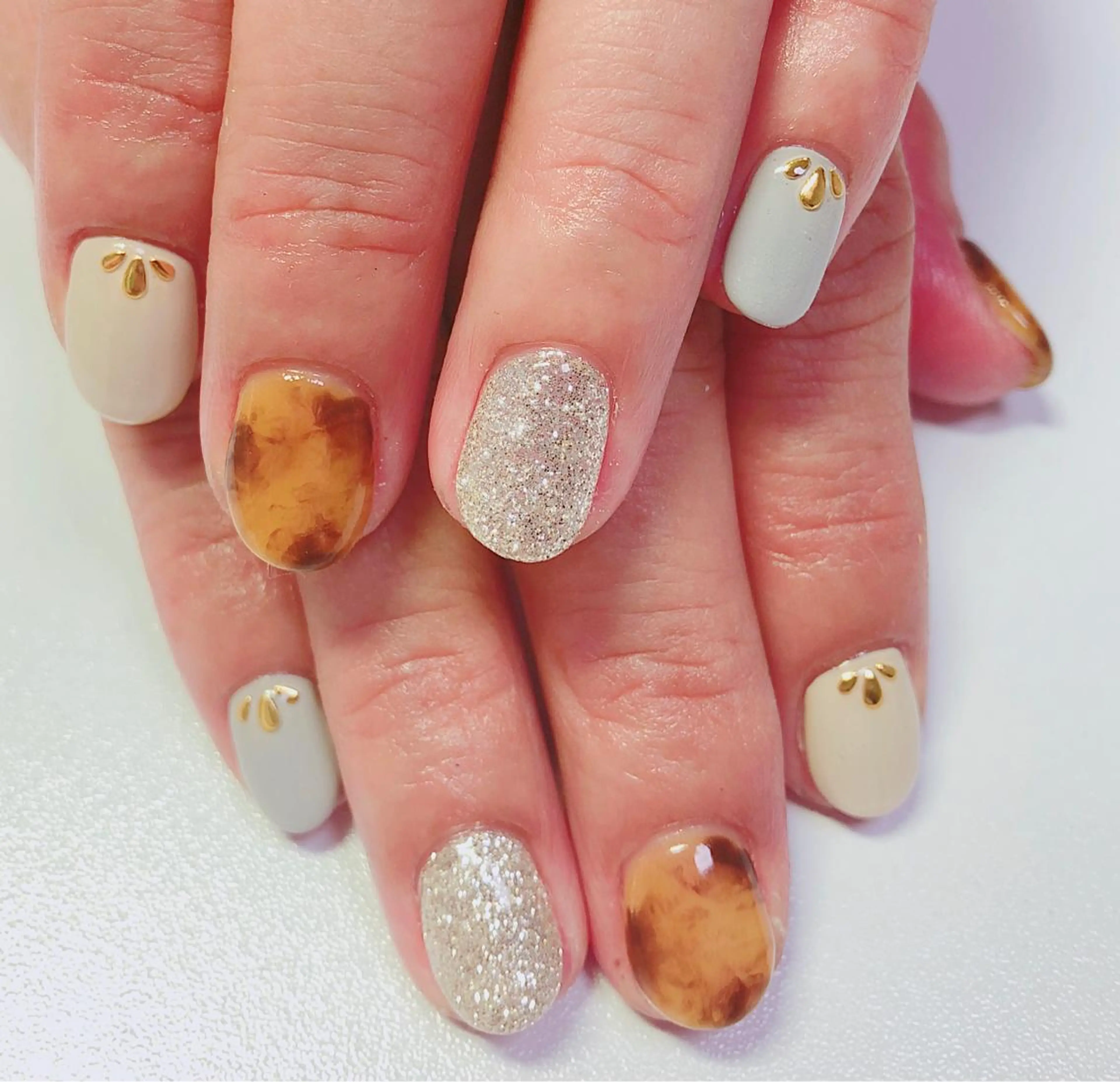 ネイル べっ甲ネイル ハンドネイル Riz nailのネイルデザイン