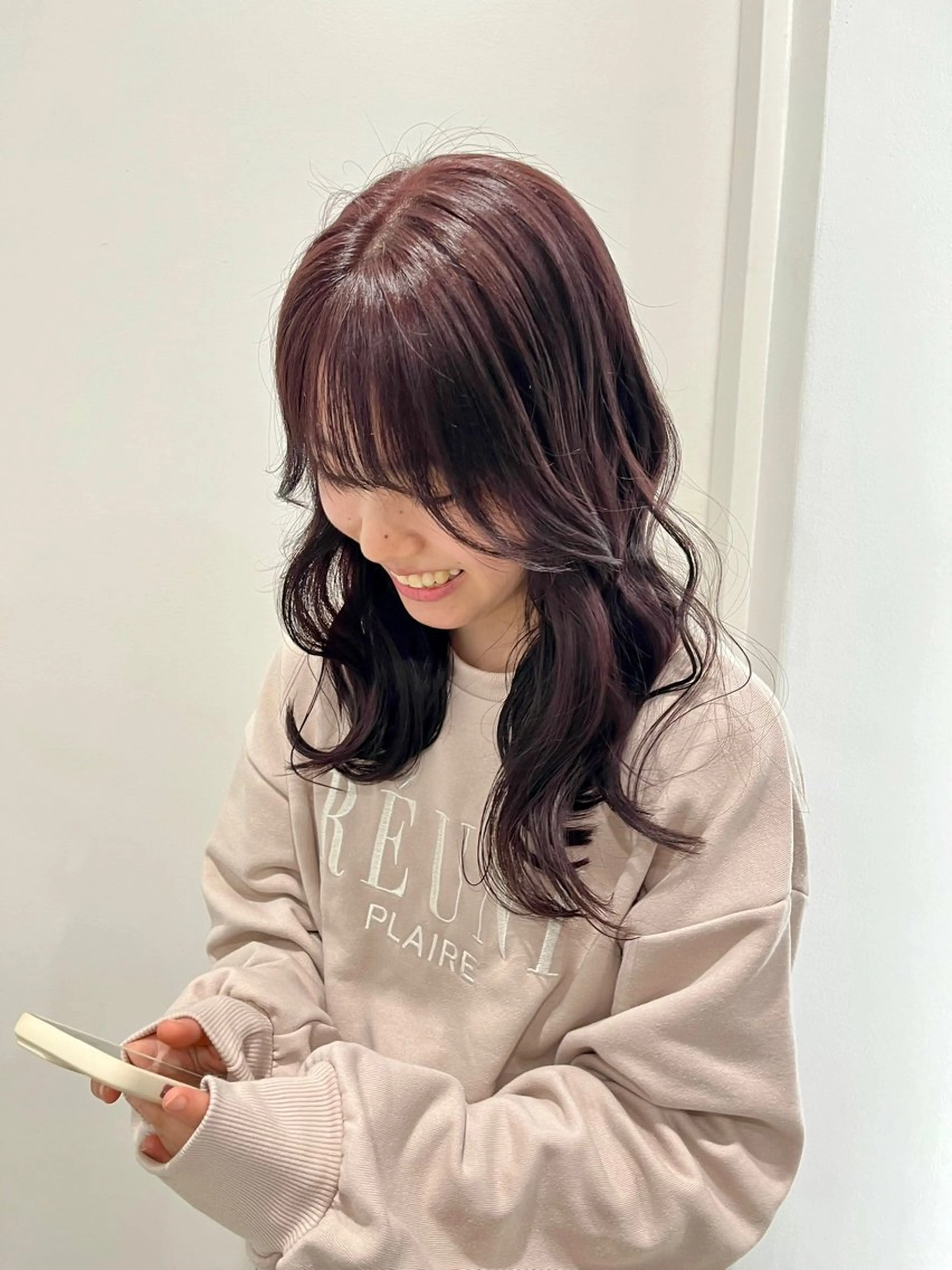 ミディアム カラー ラベンダーカラー 縮毛矯正/ハイトーン /パーマ/せき🧸のヘアスタイル