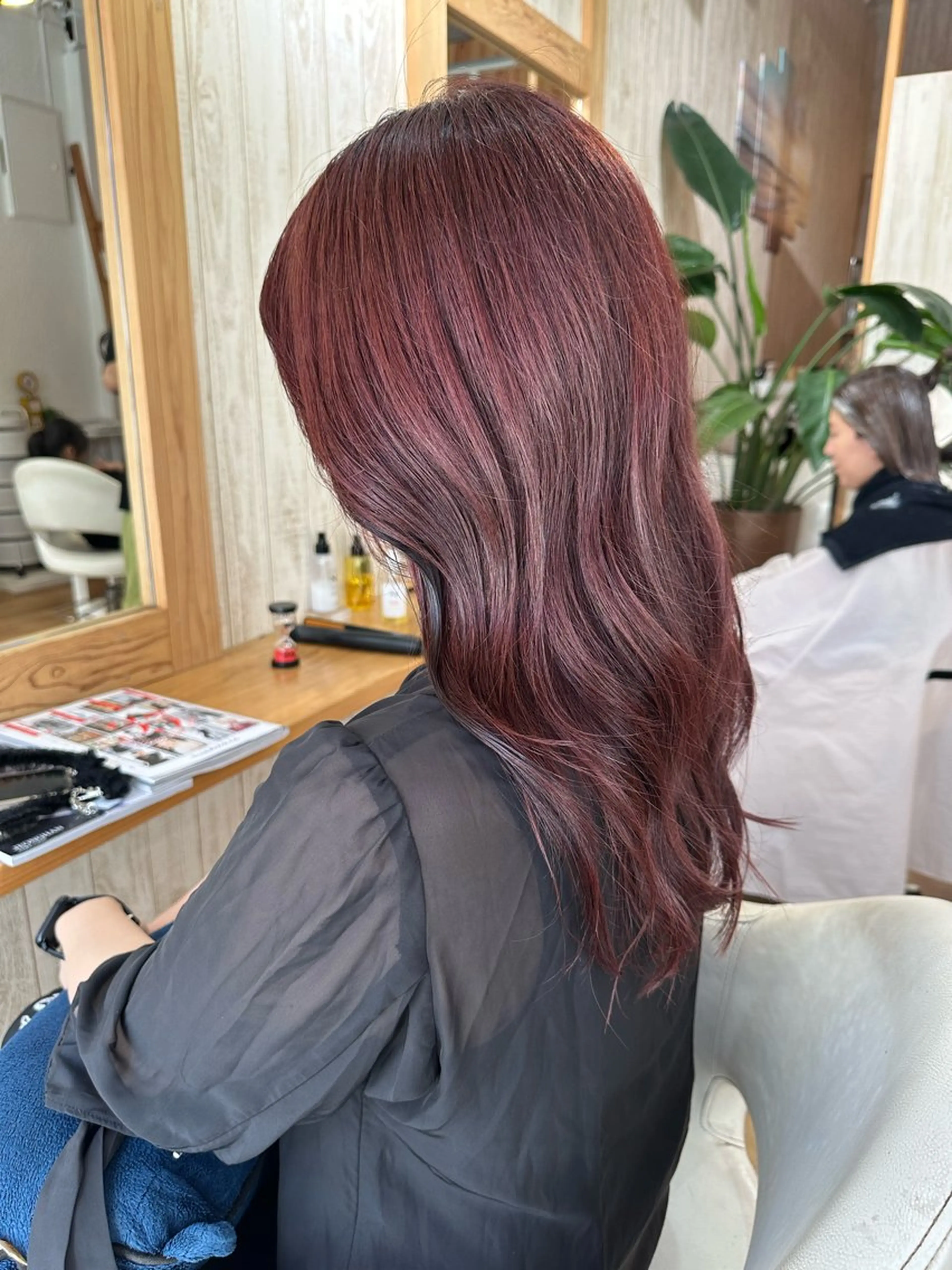 ロング カラー ブリーチ ブリーチなしカラー ローズカラー ルビー Hair＆ＭakeEPIC所属・hair &make EPICRUMIのヘアスタイル