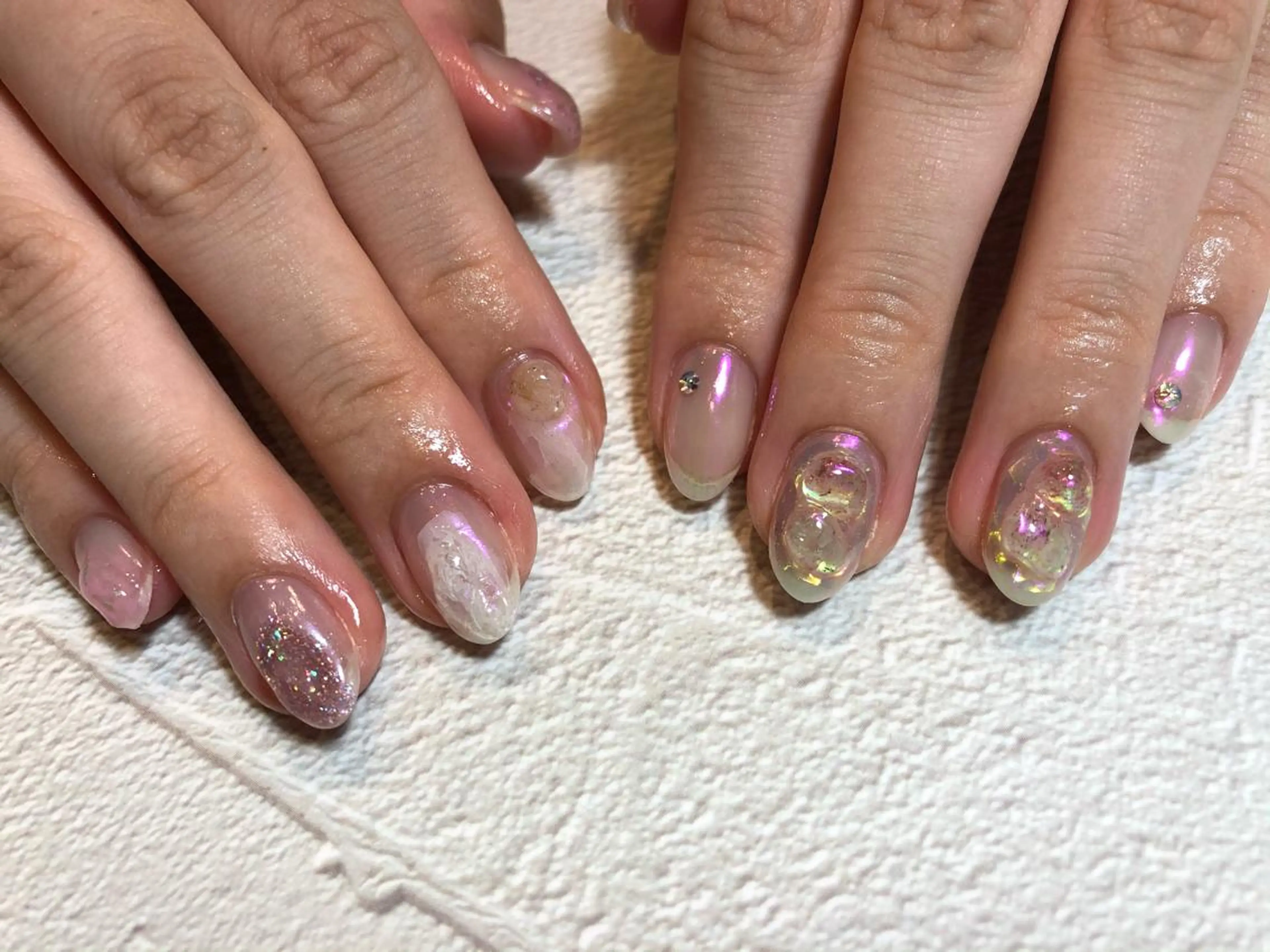 ネイル パラあり！フィルイン 美フォルムのネイルデザイン