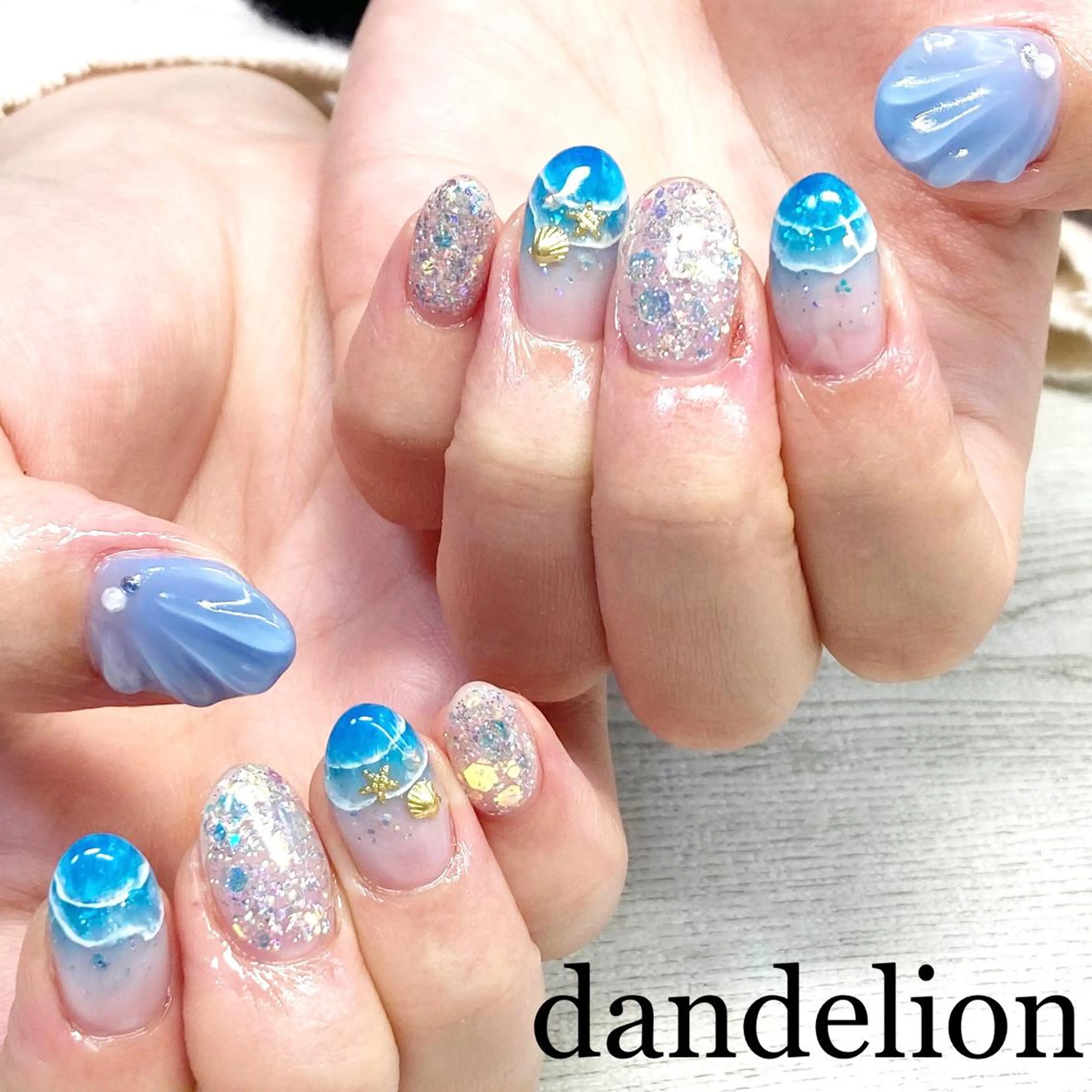 ネイル ハンドネイル ハンドケア dandelion ダンデライオンのネイルデザイン