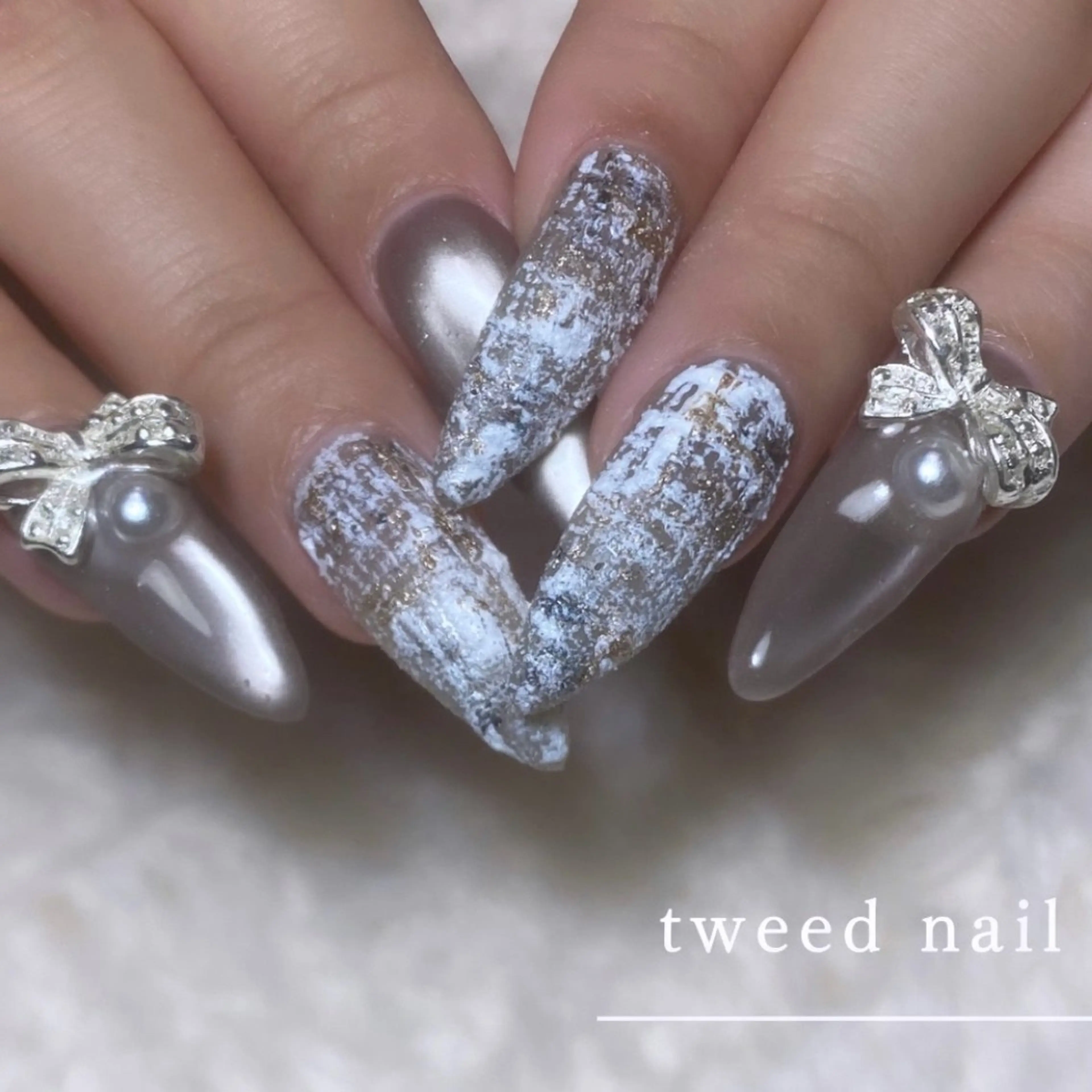 ネイル ツイードネイル GRG NAILのネイルデザイン