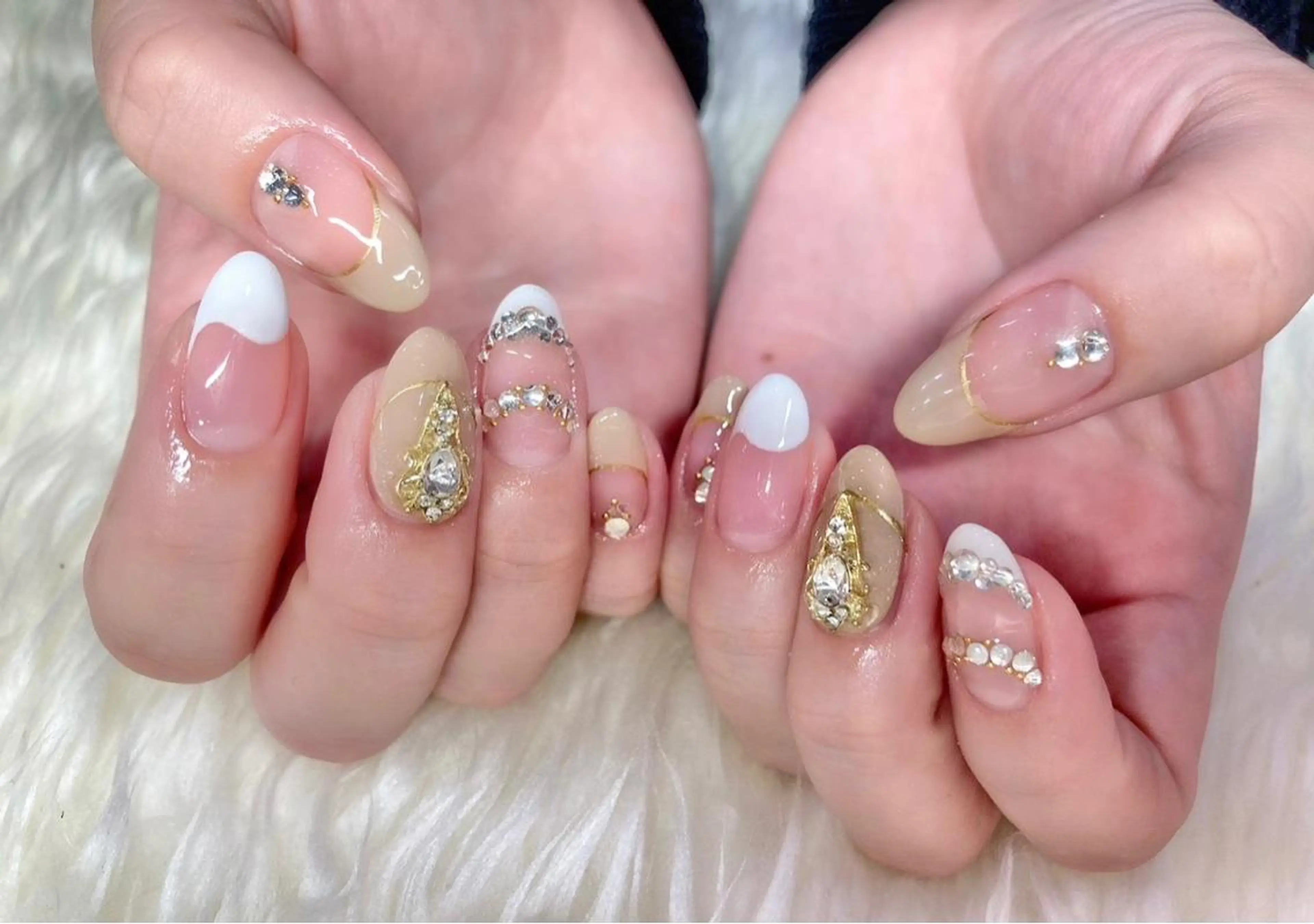 ネイル ジェルネイル ニュアンスネイル パラジェル 冬ネイル クリスマス Nail&eye Belire 新宿のネイルデザイン