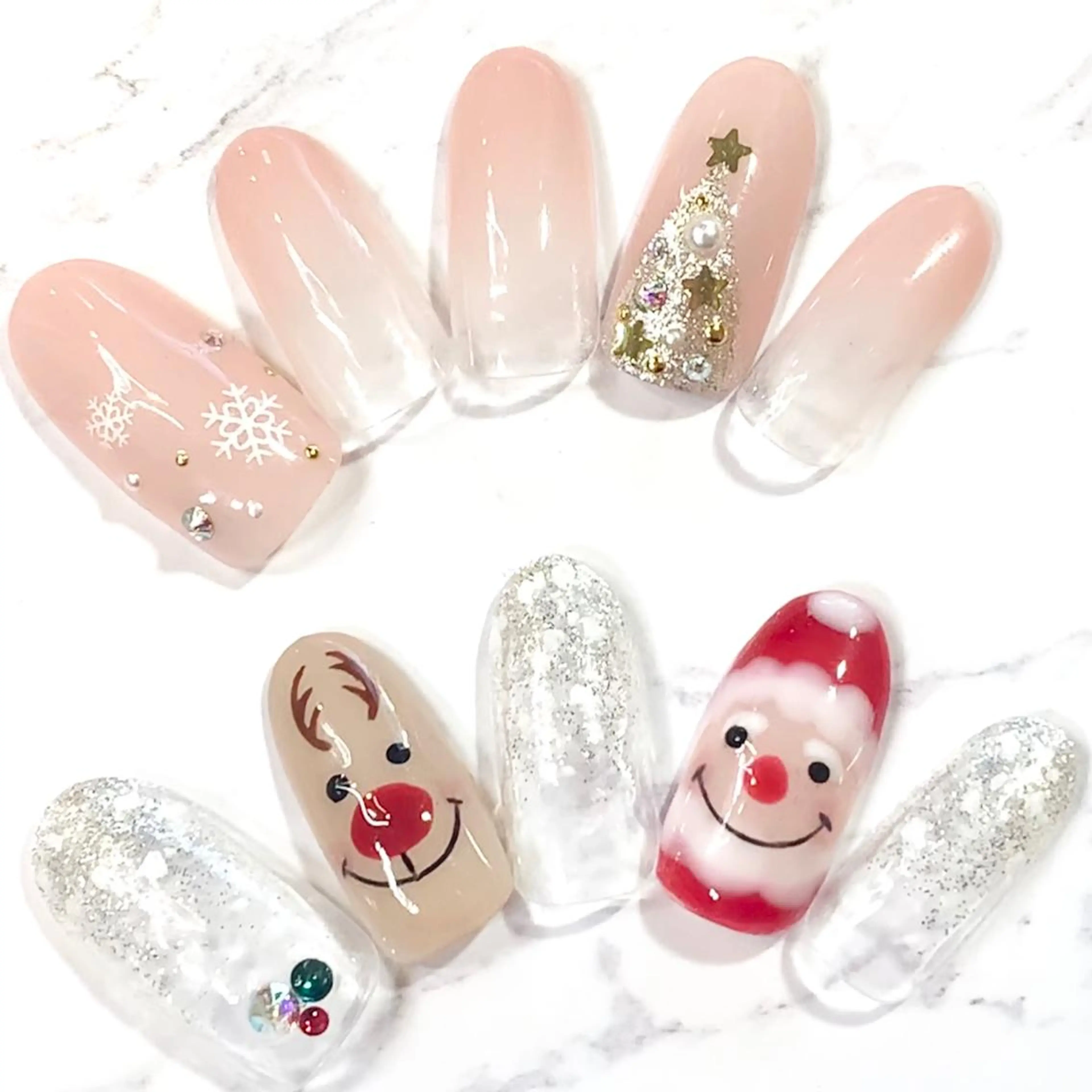 ネイル 冬ネイル クリスマス 根本 奈美のネイルデザイン