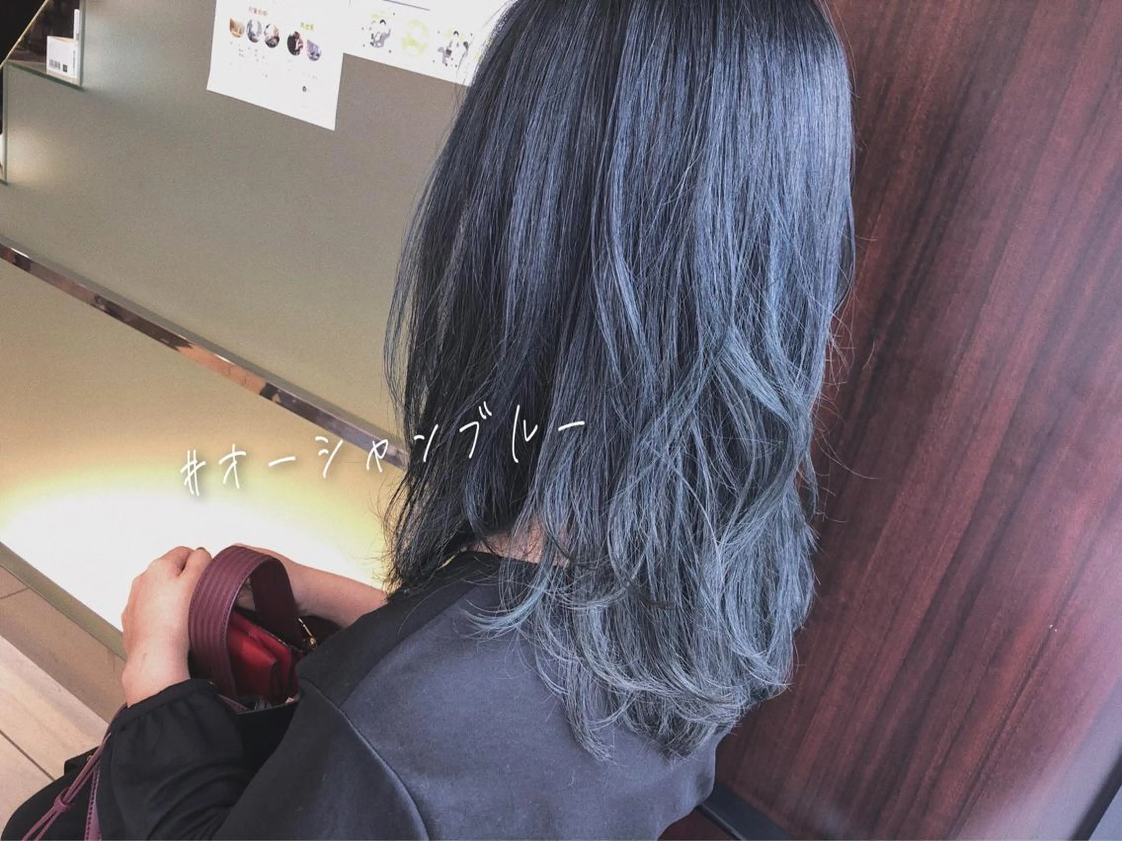 セミロング カラー ブルーカラー カット ヘアカラー 🌼こやま かおり🌼のヘアスタイル