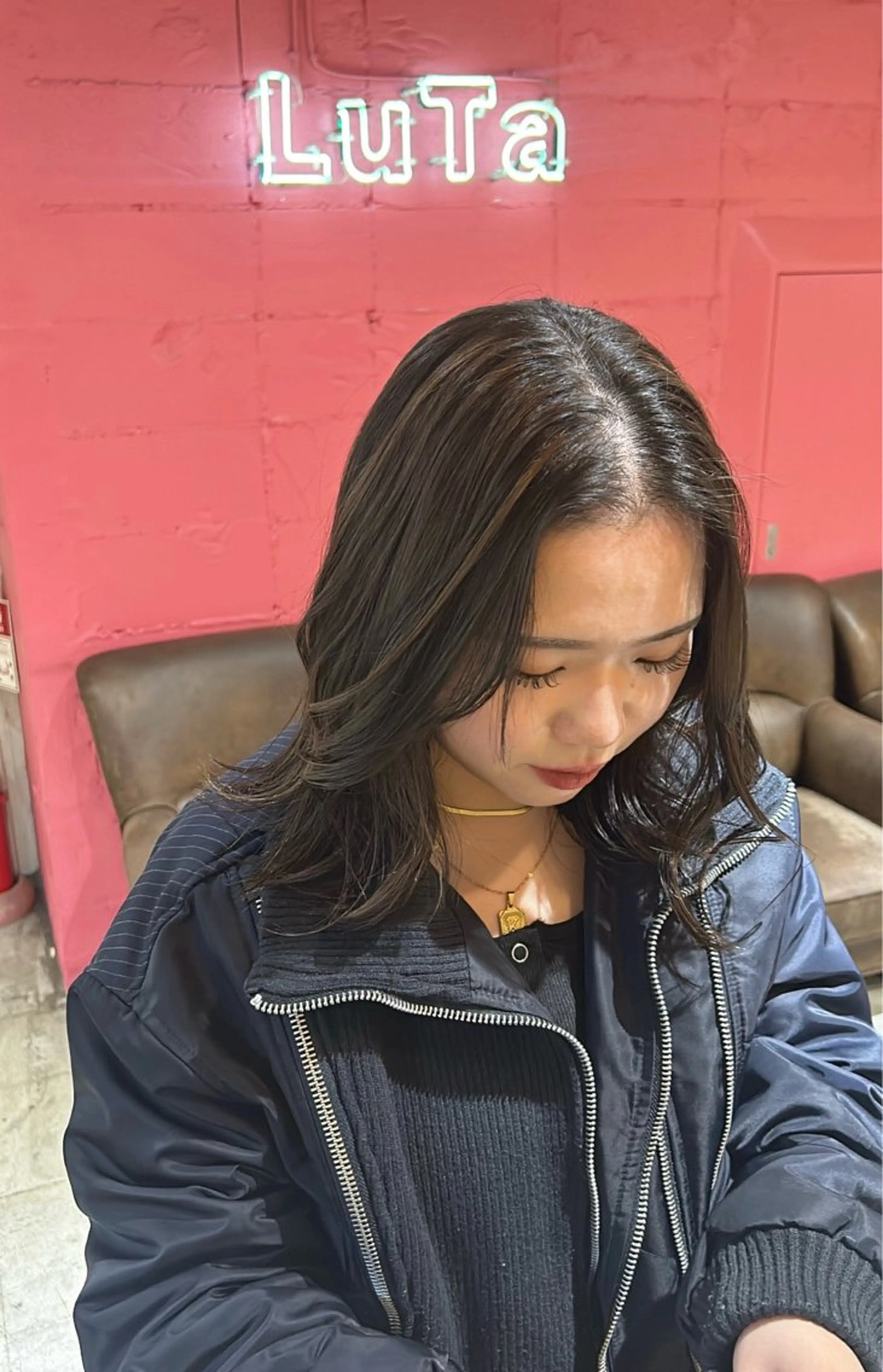 ミディアム カラー ヘアカラー トリートメント 透明感カラー/ Reika☁️ིྀのヘアスタイル